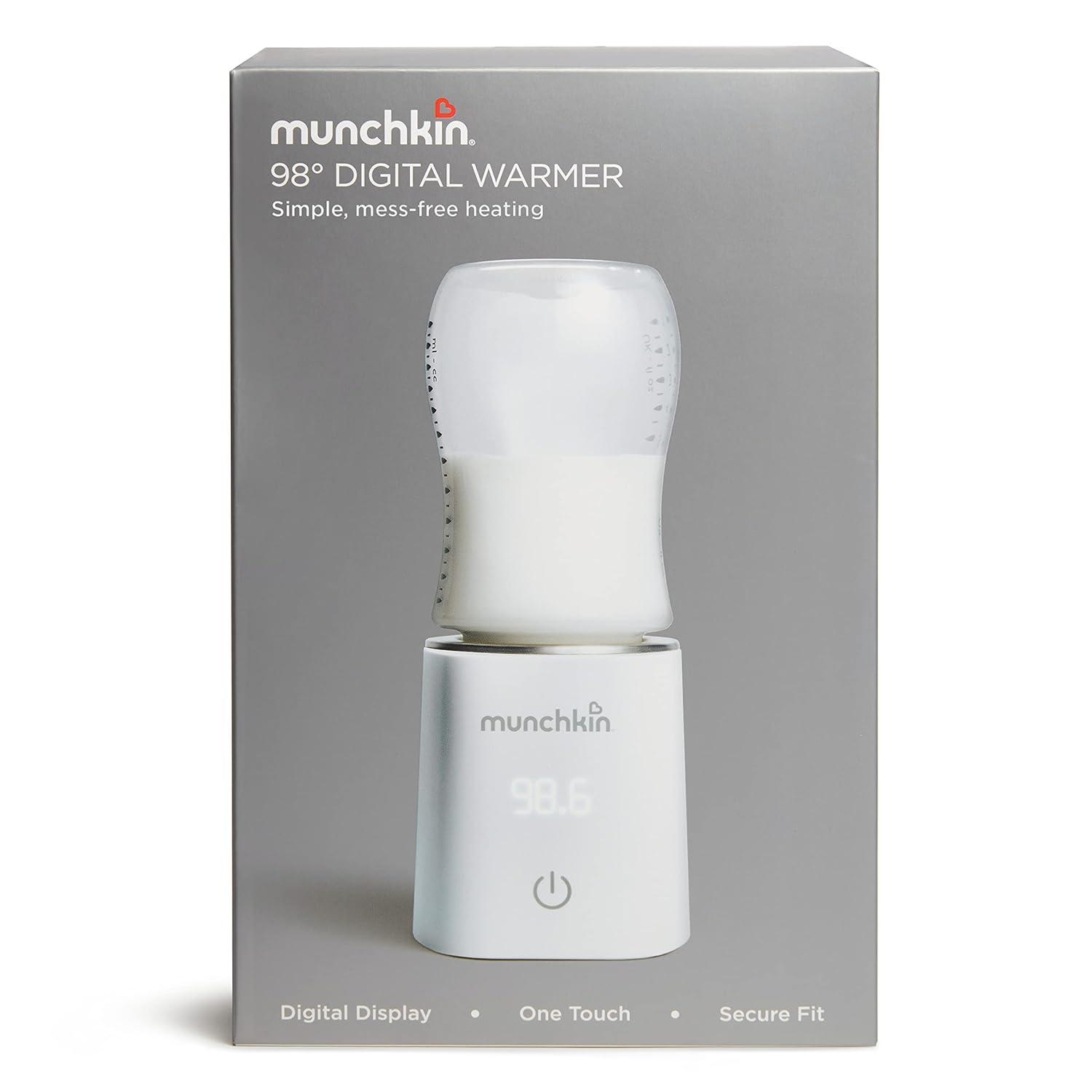 imageMunchkin 98 Digital Bottle Warmer Plugin with Four Adapters  Fits Most Baby Bottles White 1 Count Pack of 1Bottle Warmer