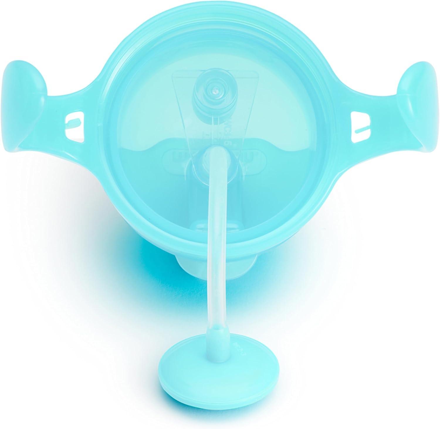 imageMunchkin Any Angle Sippy Cups for Toddlers Spill Proof Weighted Straw Cup with Transition Handles for Babies 6 Months and Up 7 Ounce 2 Pack BlueBlue