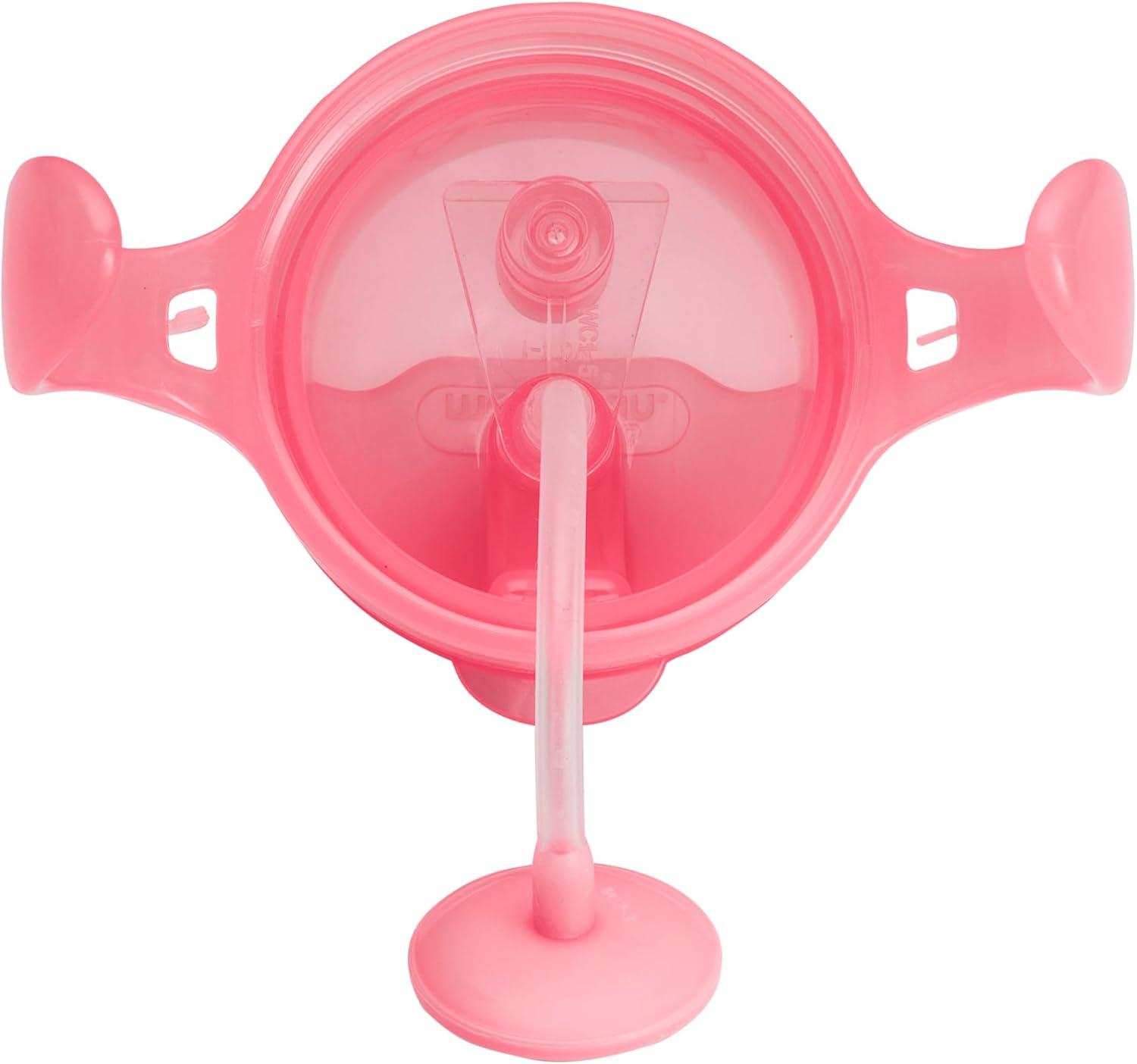imageMunchkin Any Angle Sippy Cups for Toddlers Spill Proof Weighted Straw Cup with Transition Handles for Babies 6 Months and Up 7 Ounce 2 Pack PinkPurplePinkPurple