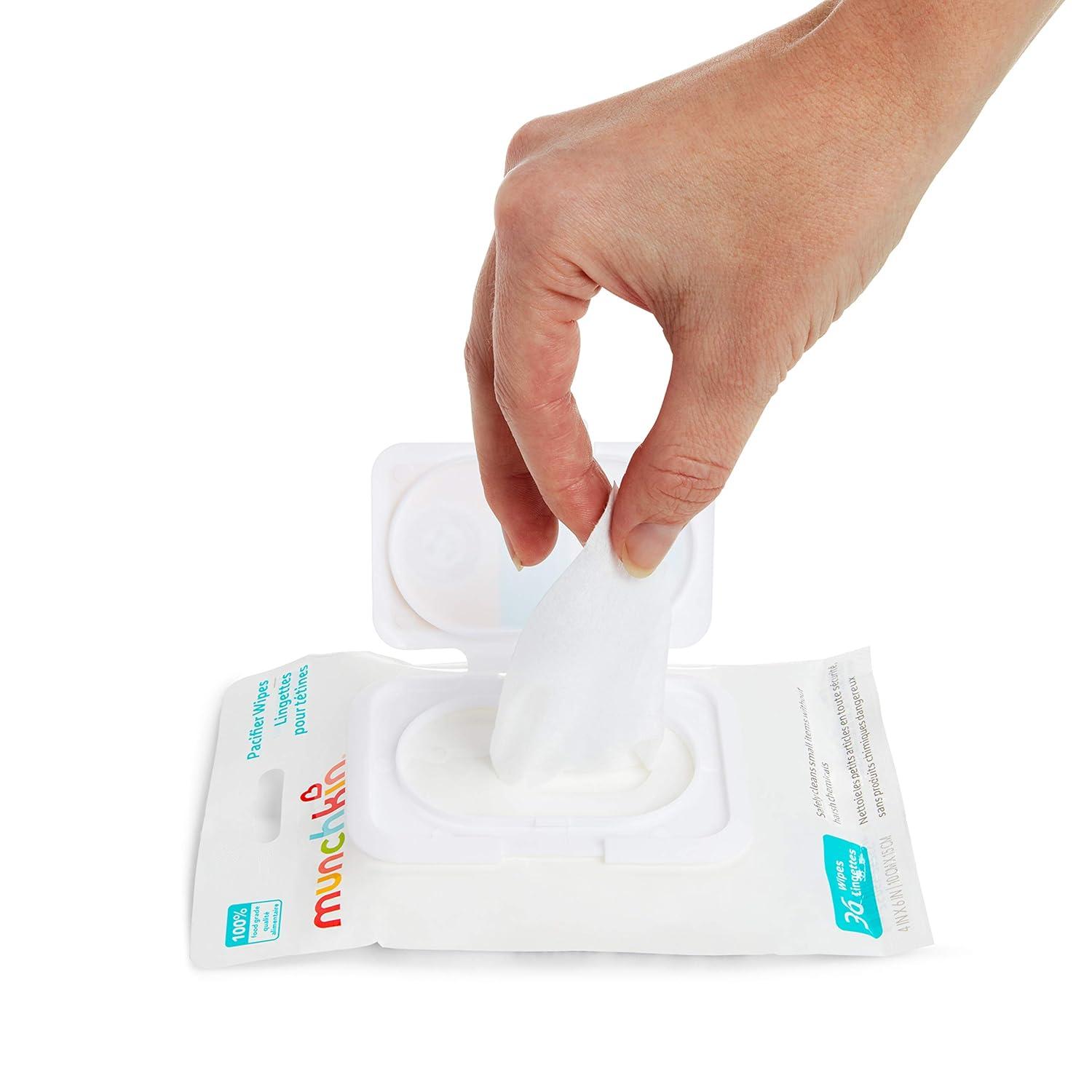 imageMunchkin Arm ampamp Hammer Pacifier Wipes  Safely Cleans Breast Pump Parts and Feeding Essentials for Baby and Toddler 1 Pack 36 Wipes36 Count Pack of 2