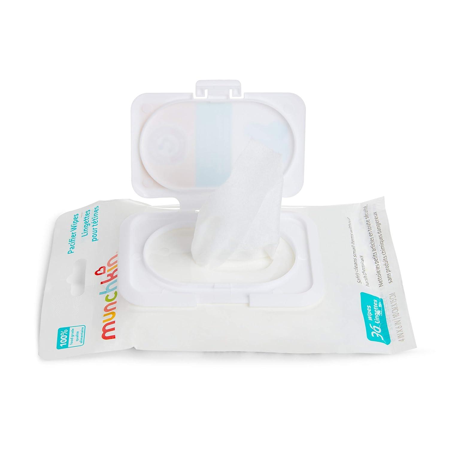 imageMunchkin Arm ampamp Hammer Pacifier Wipes  Safely Cleans Breast Pump Parts and Feeding Essentials for Baby and Toddler 1 Pack 36 Wipes36 Count Pack of 2