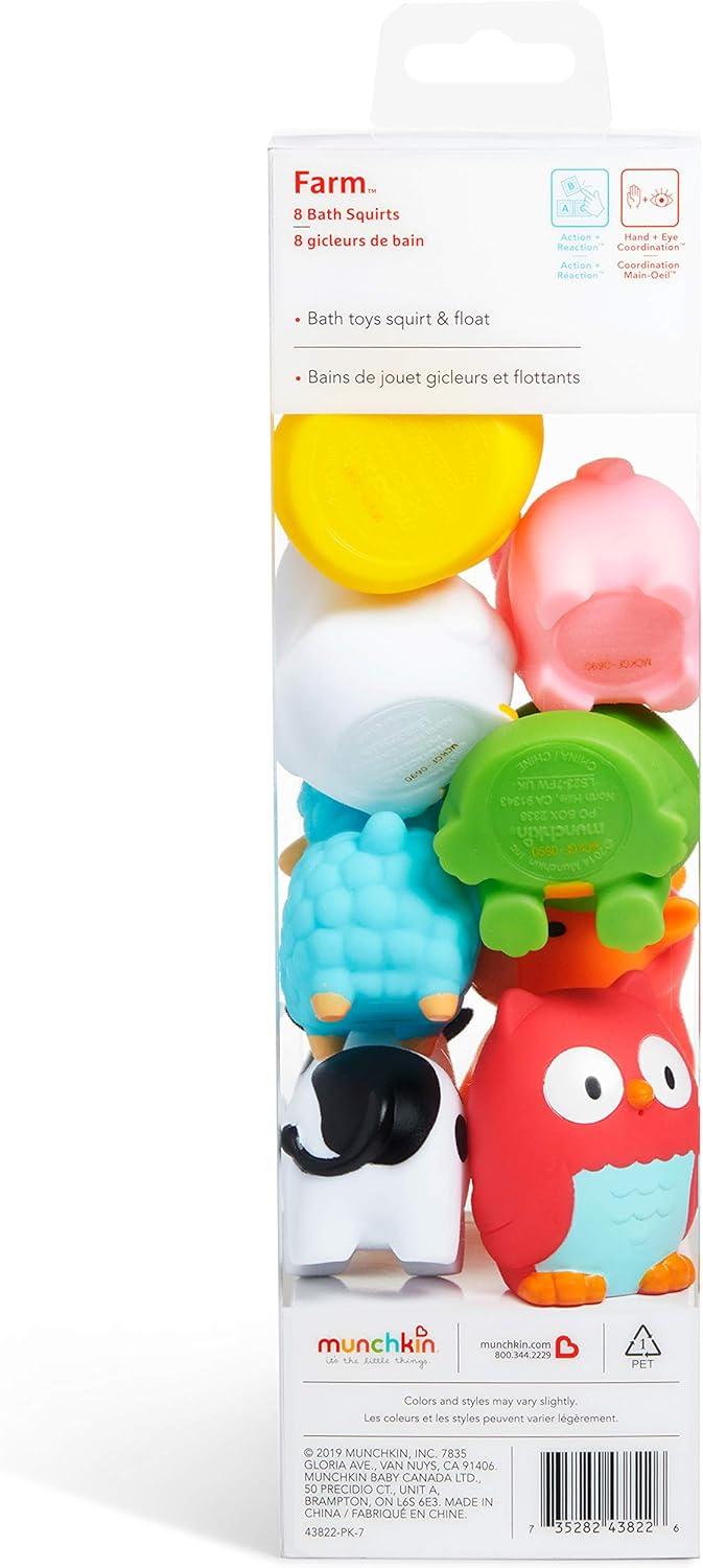 imageMunchkin Baby Bath Toy Squirts for Babies and Toddlers 9 Months and Up Ocean Sea Animals Squirters 8 PackFarm
