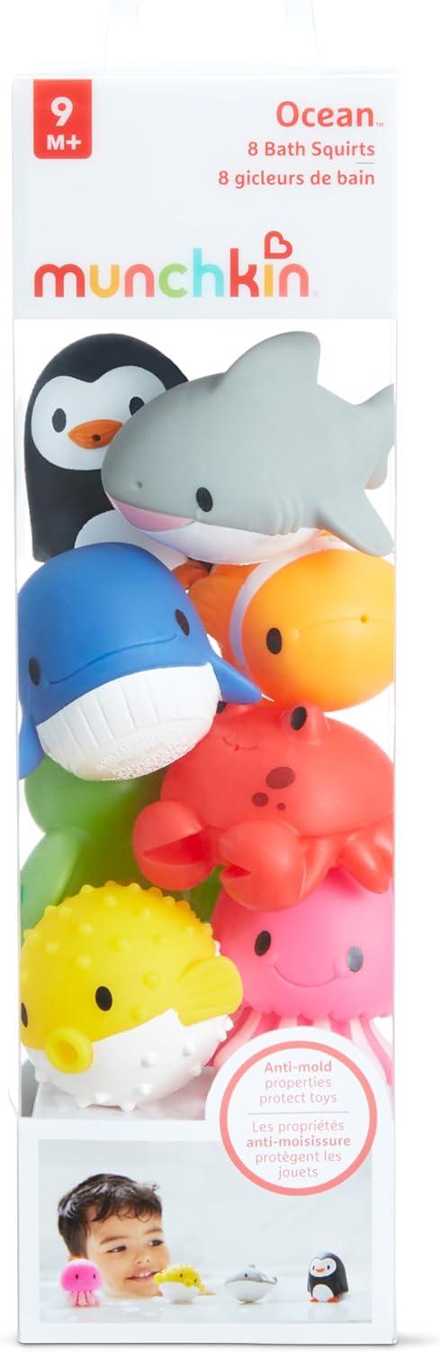 imageMunchkin Baby Bath Toy Squirts for Babies and Toddlers 9 Months and Up Ocean Sea Animals Squirters 8 PackOcean