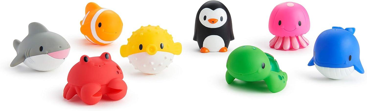 imageMunchkin Baby Bath Toy Squirts for Babies and Toddlers 9 Months and Up Ocean Sea Animals Squirters 8 PackOcean