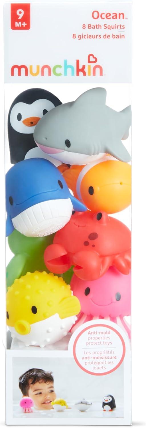 imageMunchkin Baby Bath Toy Squirts for Babies and Toddlers 9 Months and Up Ocean Sea Animals Squirters 8 PackOcean