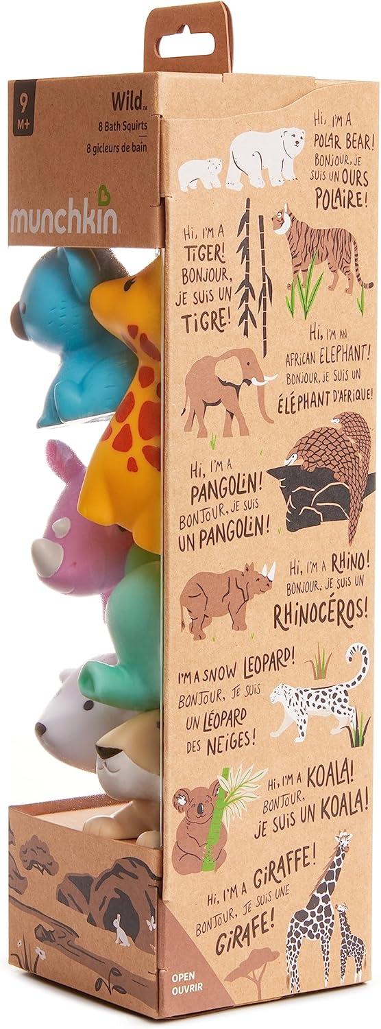 imageMunchkin Baby Bath Toy Squirts for Babies and Toddlers 9 Months and Up Wild Animal Squirters 8 Pack8 Piece Set