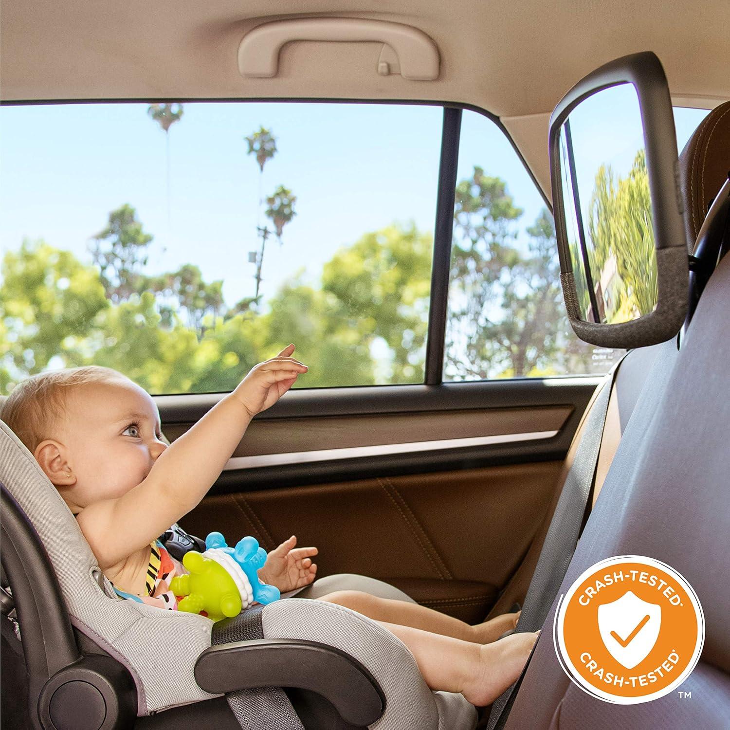 imageMunchkin Baby Car Mirror for Rear Facing Car Seats Pivot 360 Baby inSight Adjustable Auto Mirror Black1125x8 Inch Pack of 2