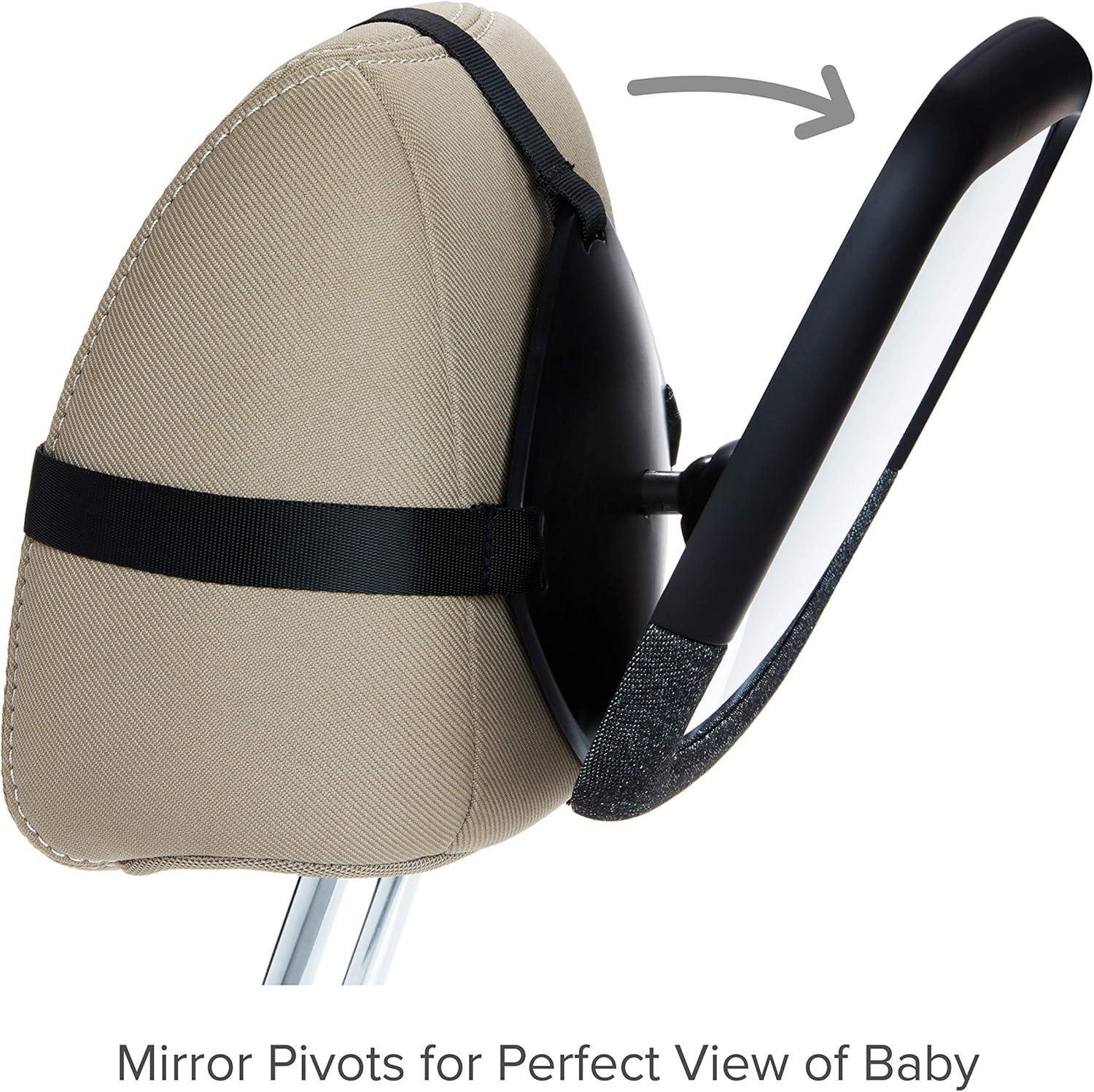 imageMunchkin Baby Car Mirror for Rear Facing Car Seats Pivot 360 Baby inSight Adjustable Auto Mirror Black1125x8 Inch Pack of 2