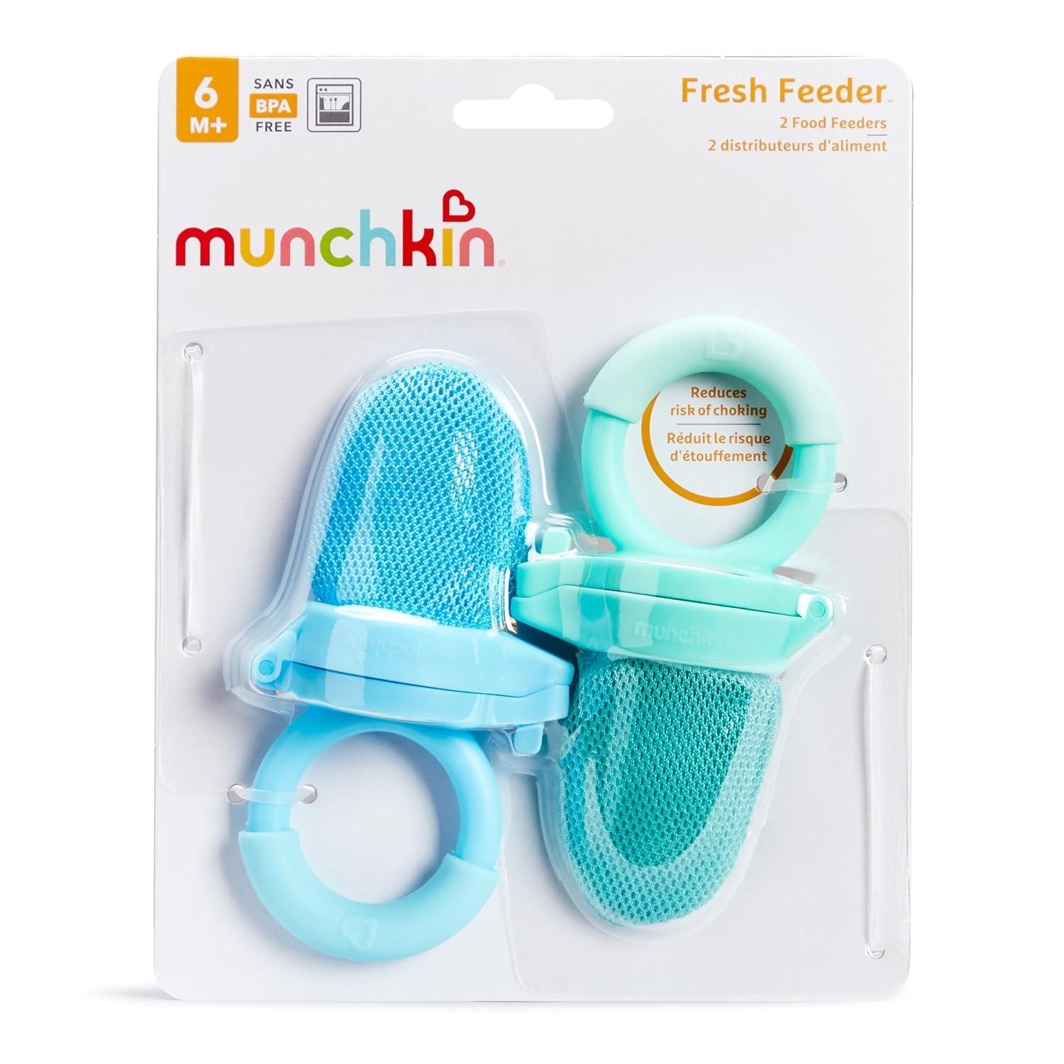 imageMunchkin Baby Feeder for Fresh Food and Fruit 2 Pack CoralPurpleBlueGreen