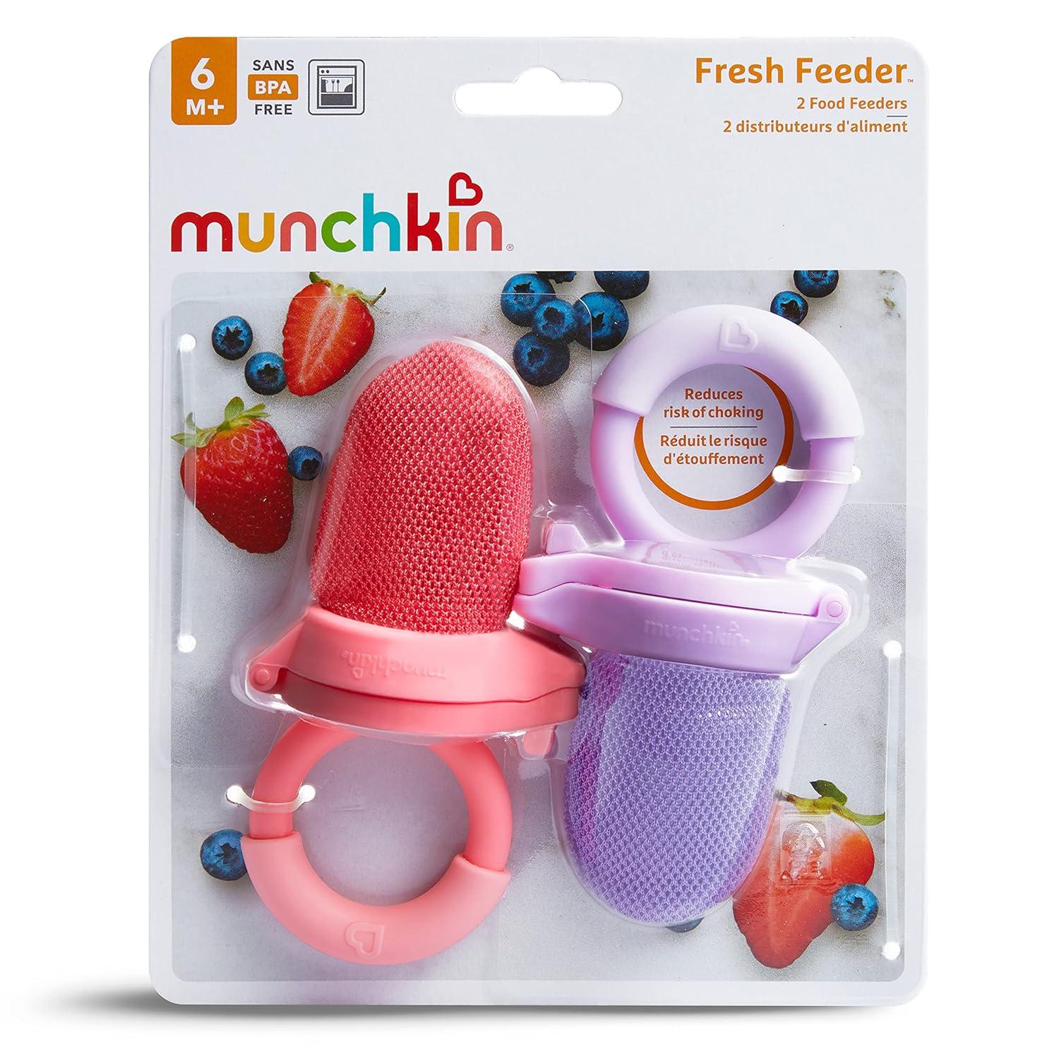 imageMunchkin Baby Feeder for Fresh Food and Fruit 2 Pack CoralPurpleCoralPurple