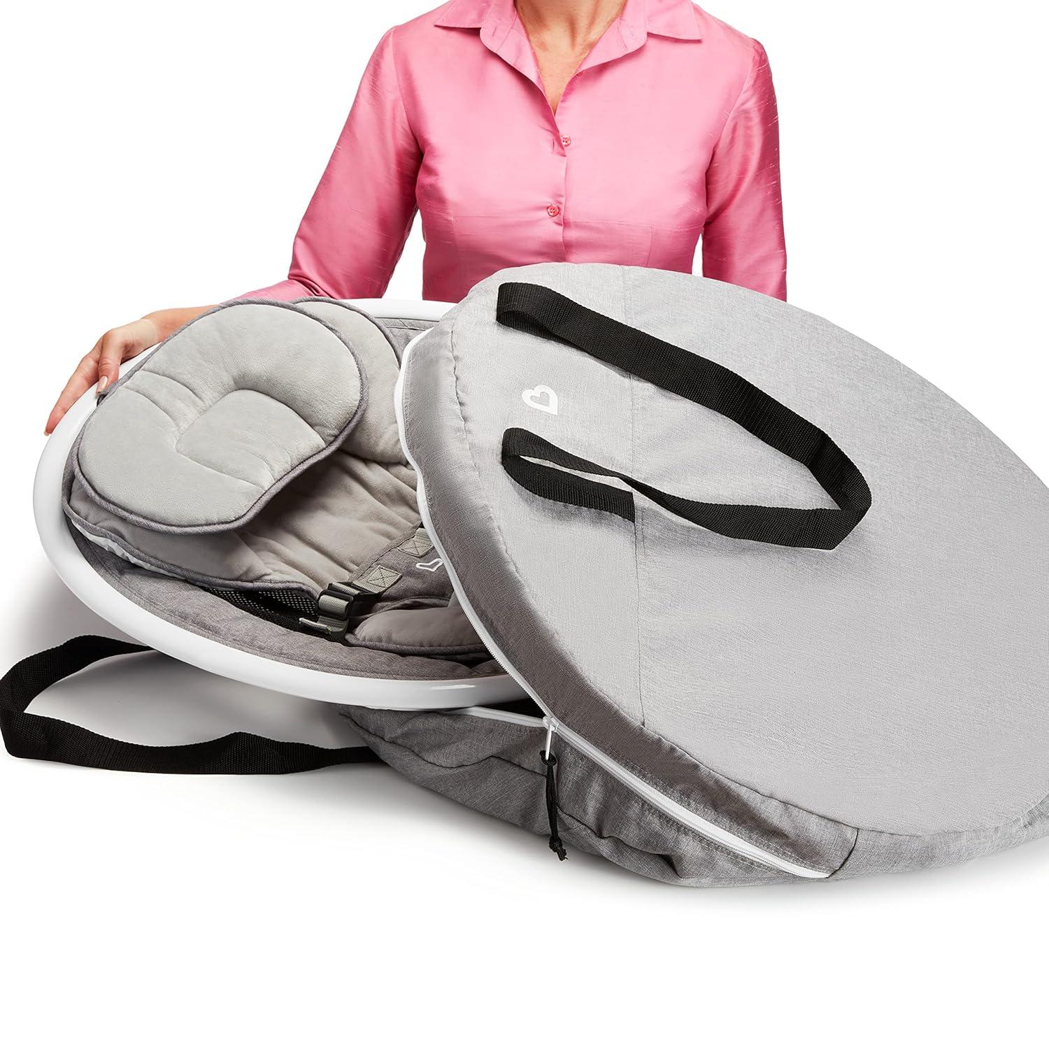 imageMunchkin Baby Swing Includes Bluetooth Enabled Baby Swing Premium UltraSoft Faux Fur Cover and Travel Carrying Case