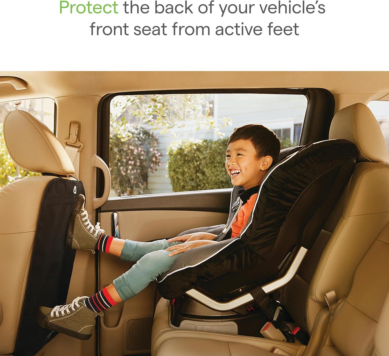 imageMunchkin Back Seat Cover for Kids Deluxe Kick Mats Car Seat Protector Black 2 Pack2 Count Pack of 1