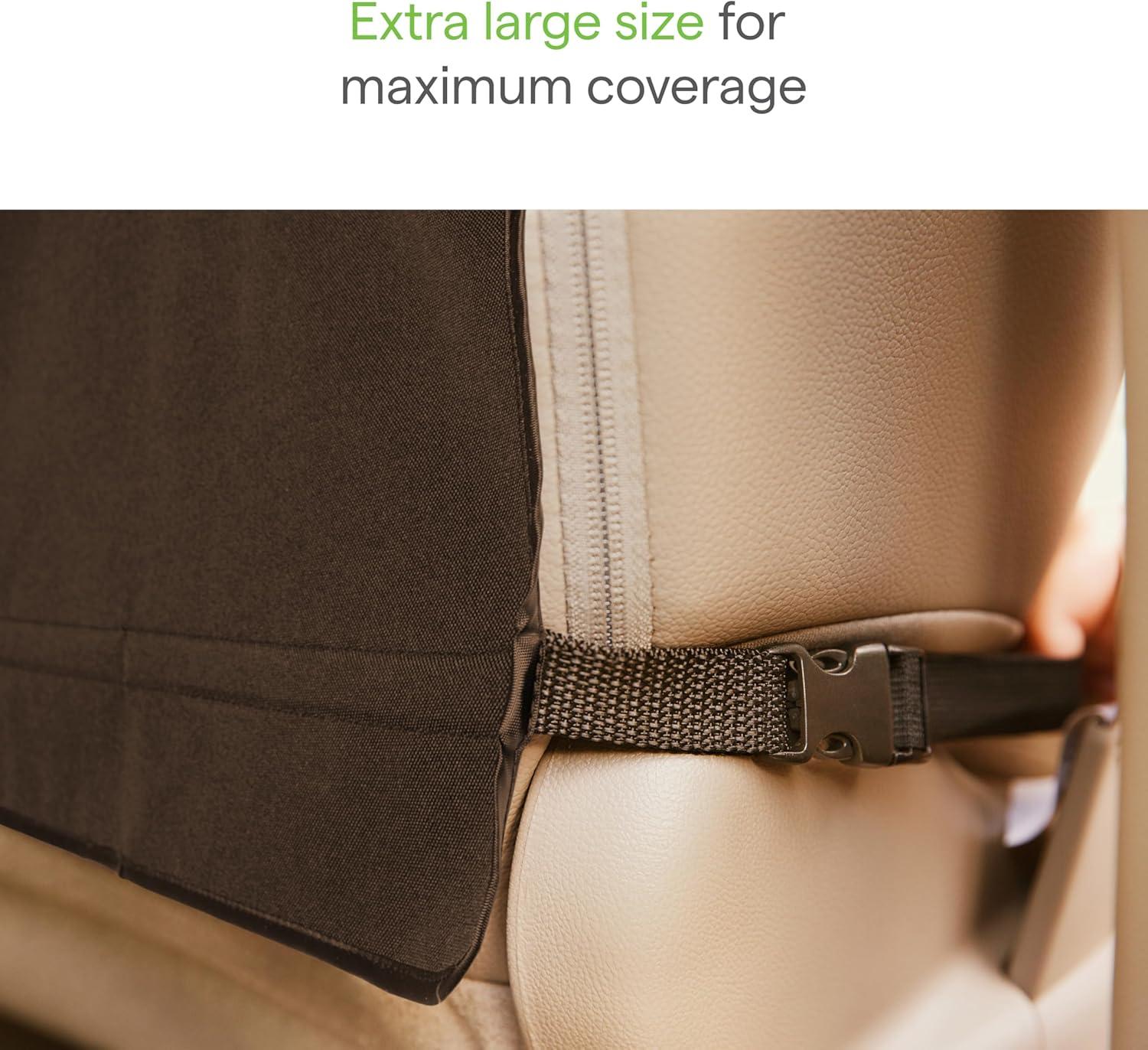 imageMunchkin Back Seat Cover for Kids Deluxe Kick Mats Car Seat Protector Black 2 Pack2 Count Pack of 1