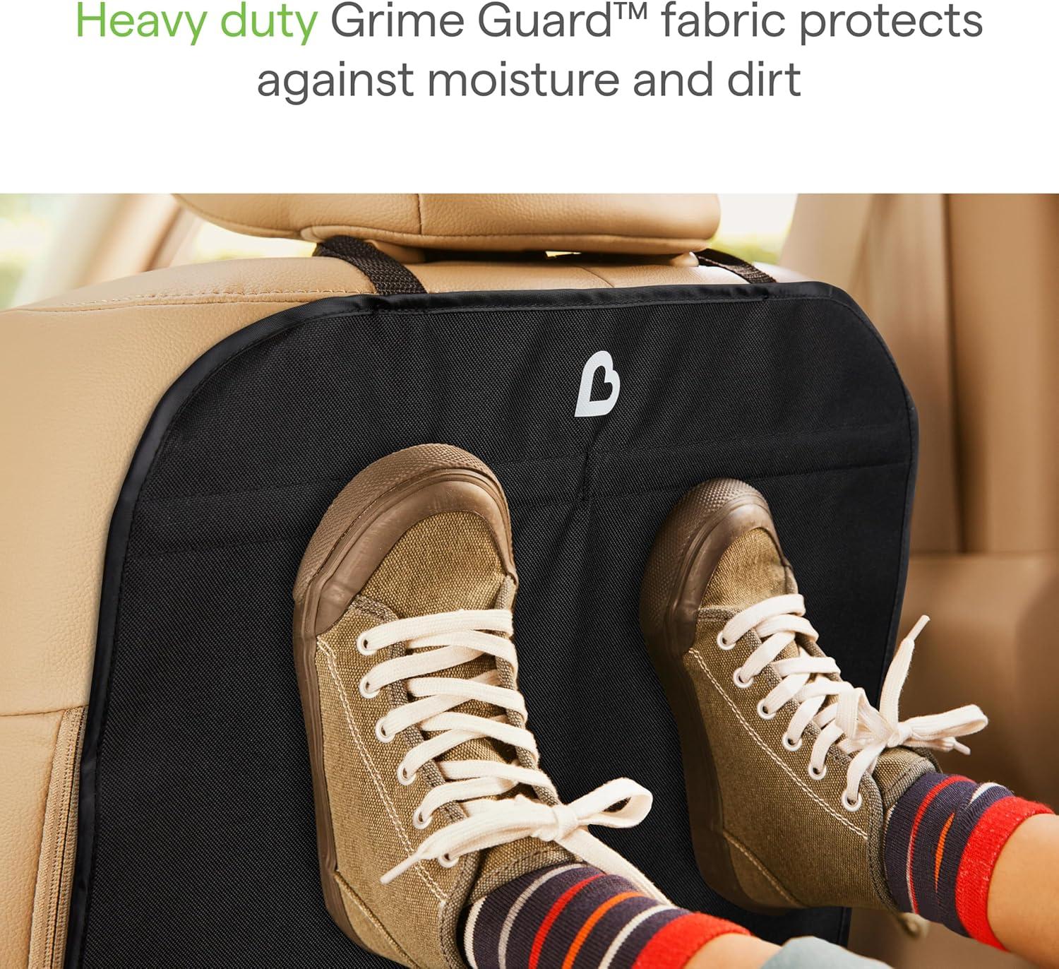 imageMunchkin Back Seat Cover for Kids Deluxe Kick Mats Car Seat Protector Black 2 Pack2 Count Pack of 1