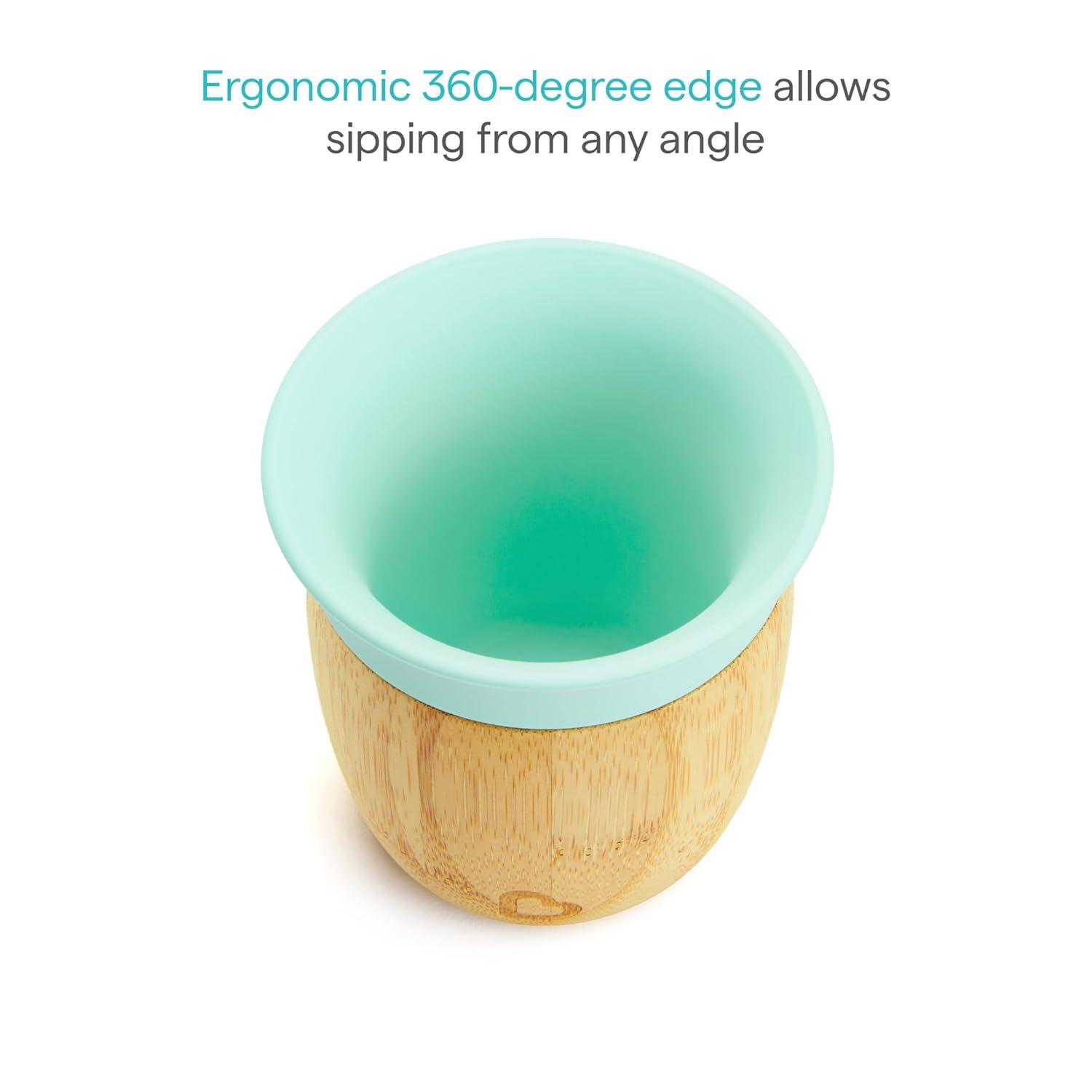 imageMunchkin Bambou 5oz Open Training Cup for Babies and Toddlers NonToxic Bamboo and FoodGrade Silicone51 Ounces