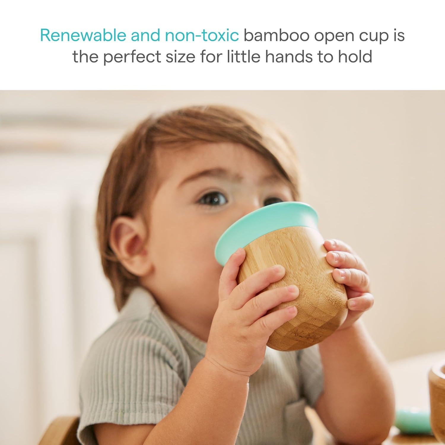 imageMunchkin Bambou 5oz Open Training Cup for Babies and Toddlers NonToxic Bamboo and FoodGrade Silicone51 Ounces