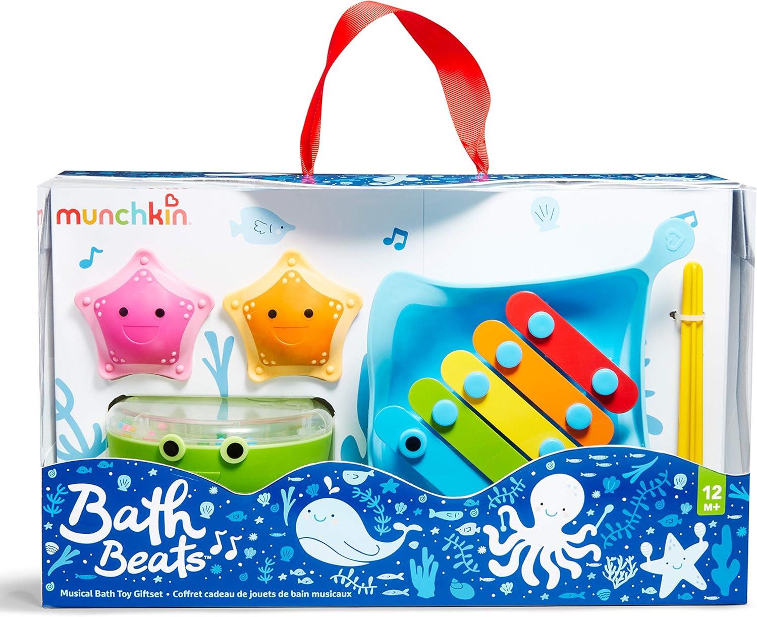 imageMunchkin Bath Beats Bath Toy Musical Set Includes Xylophone Bath Drum ampamp Shakers Fun for Babies Toddlers and Kids5 Piece Set