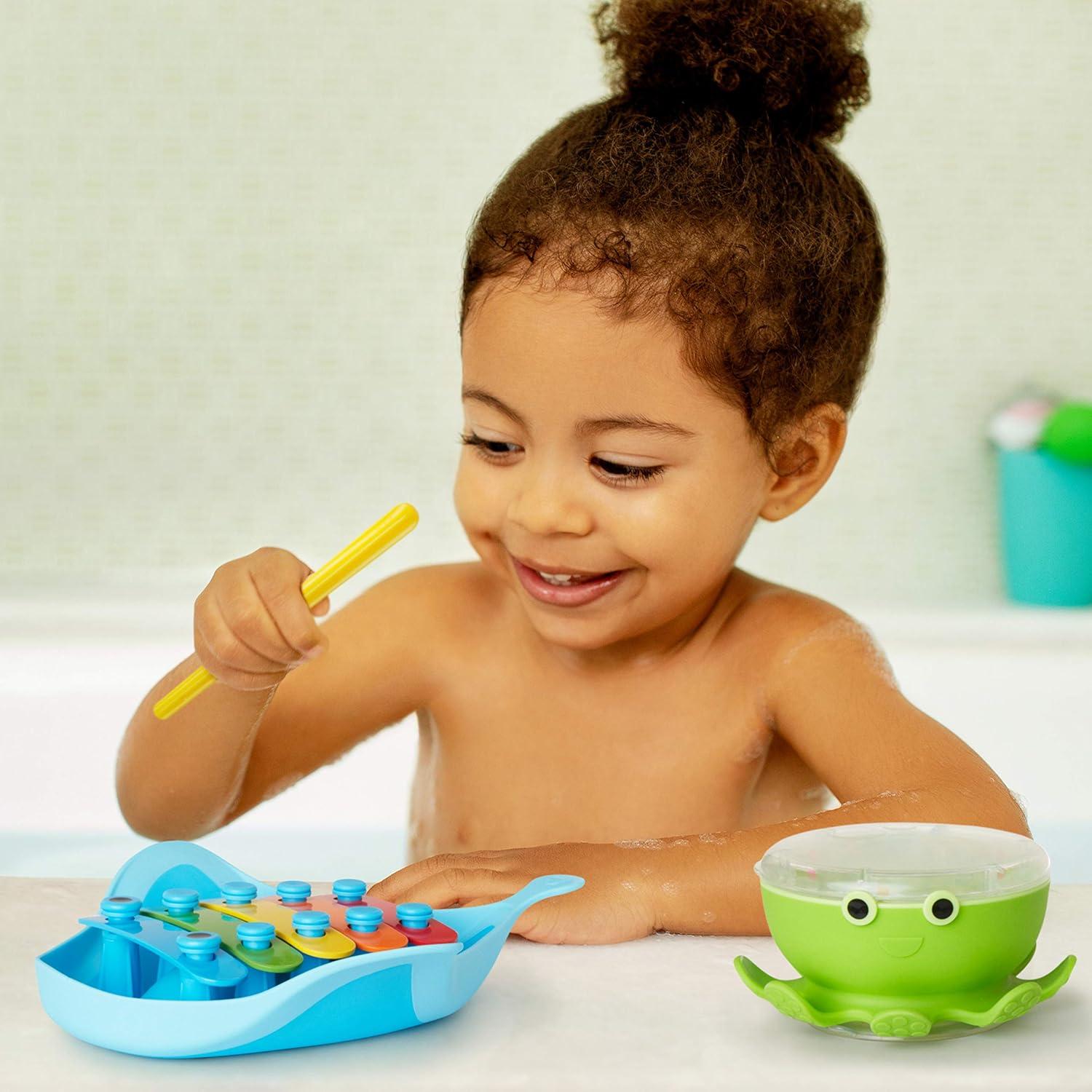 imageMunchkin Bath Beats Bath Toy Musical Set Includes Xylophone Bath Drum ampamp Shakers Fun for Babies Toddlers and Kids5 Piece Set