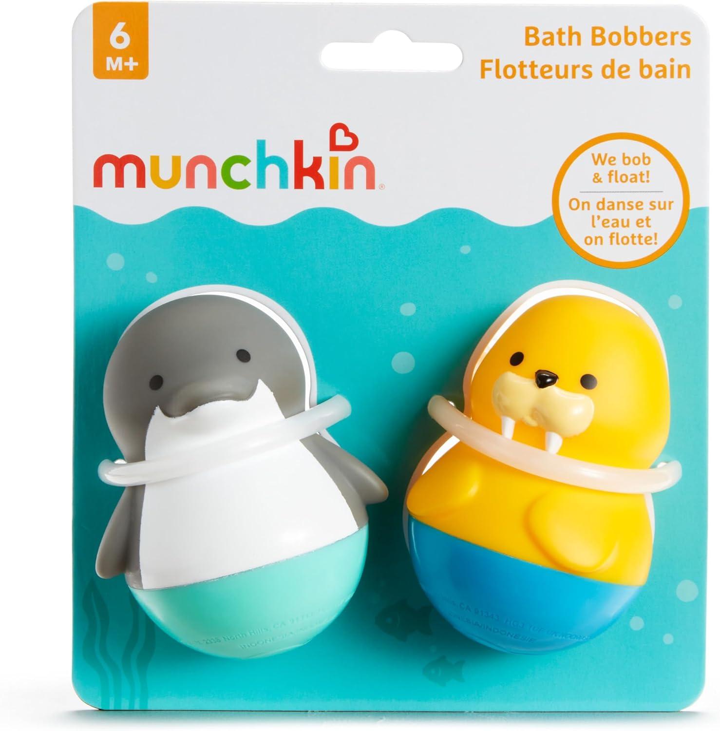 imageMunchkin Bath Bobbers Mold Free Baby and Toddler Bath Toy 6 Months Polar BearPenguin2 Pack