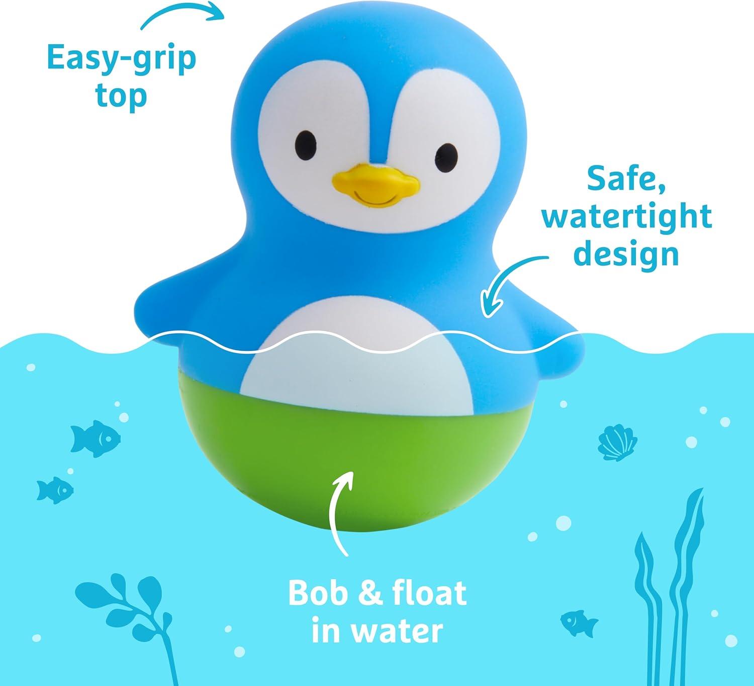 imageMunchkin Bath Bobbers Mold Free Baby and Toddler Bath Toy 6 Months Polar BearPenguin2 Pack
