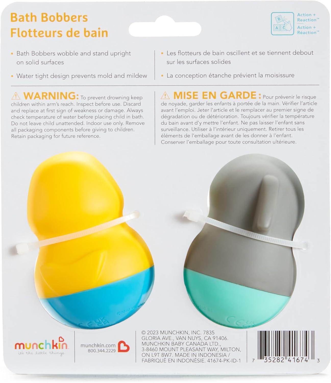 imageMunchkin Bath Bobbers Mold Free Baby and Toddler Bath Toy 6 Months Polar BearPenguin2 Pack