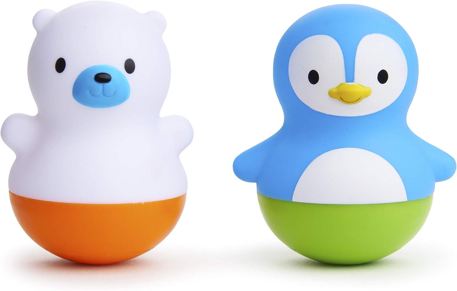 imageMunchkin Bath Bobbers Mold Free Baby and Toddler Bath Toy 6 Months Polar BearPenguin2 Pack