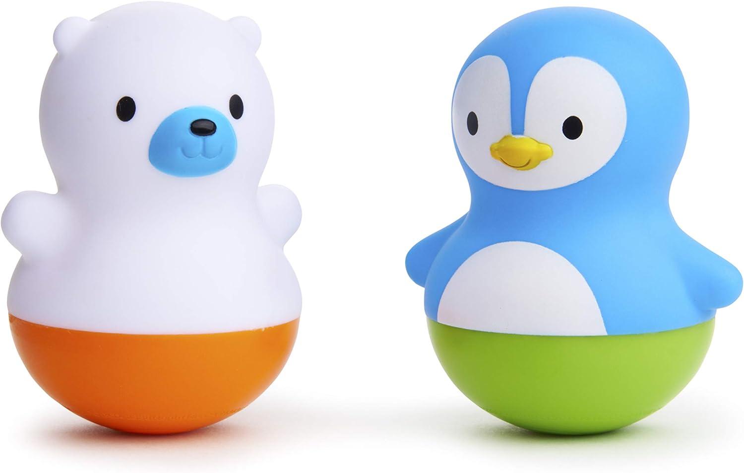 imageMunchkin Bath Bobbers Mold Free Baby and Toddler Bath Toy 6 Months Polar BearPenguin2 Pack