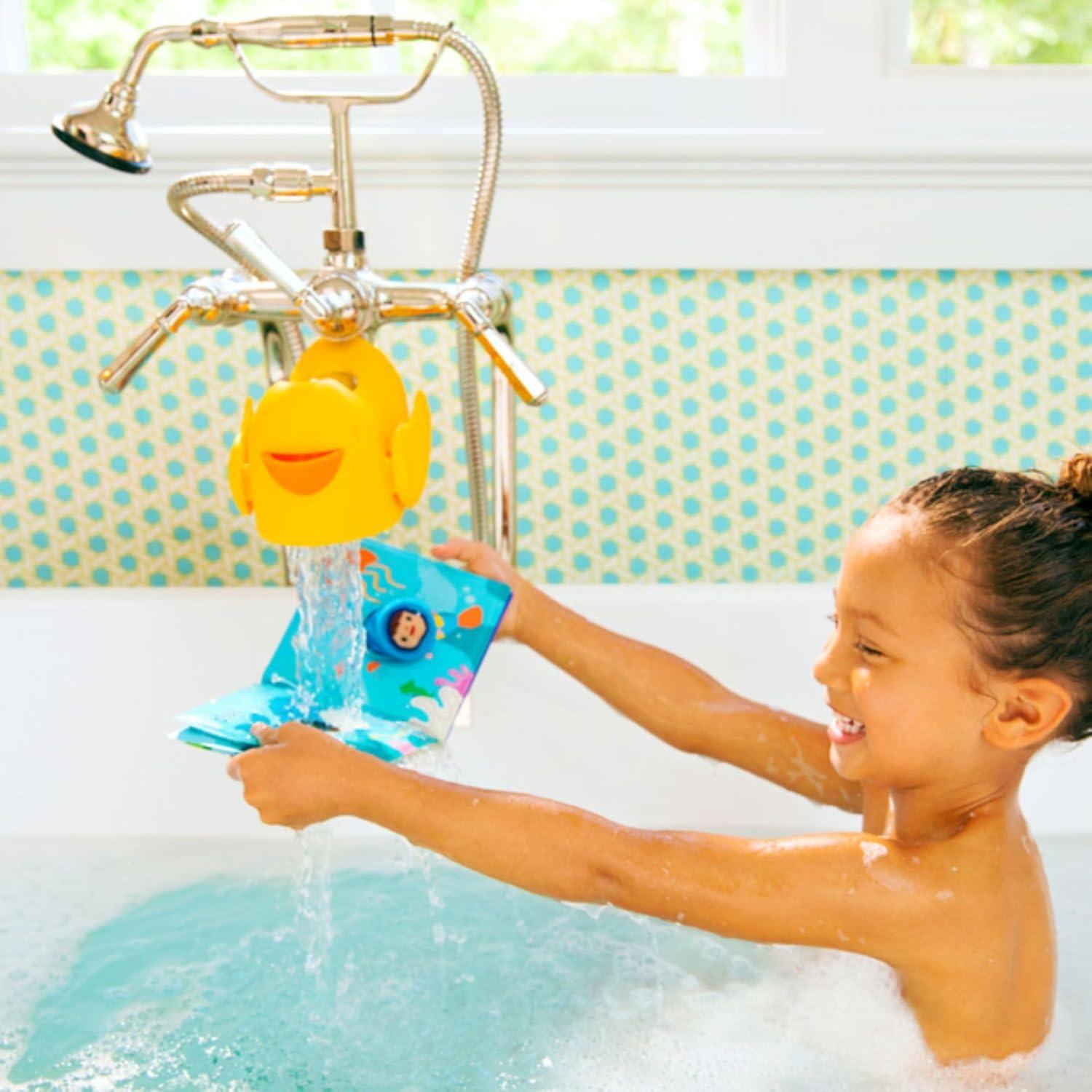 imageMunchkin Beak Bath Spout Cover Safety Guard with Builtin bubble bath dispenser Yellow1 Count Pack of 1
