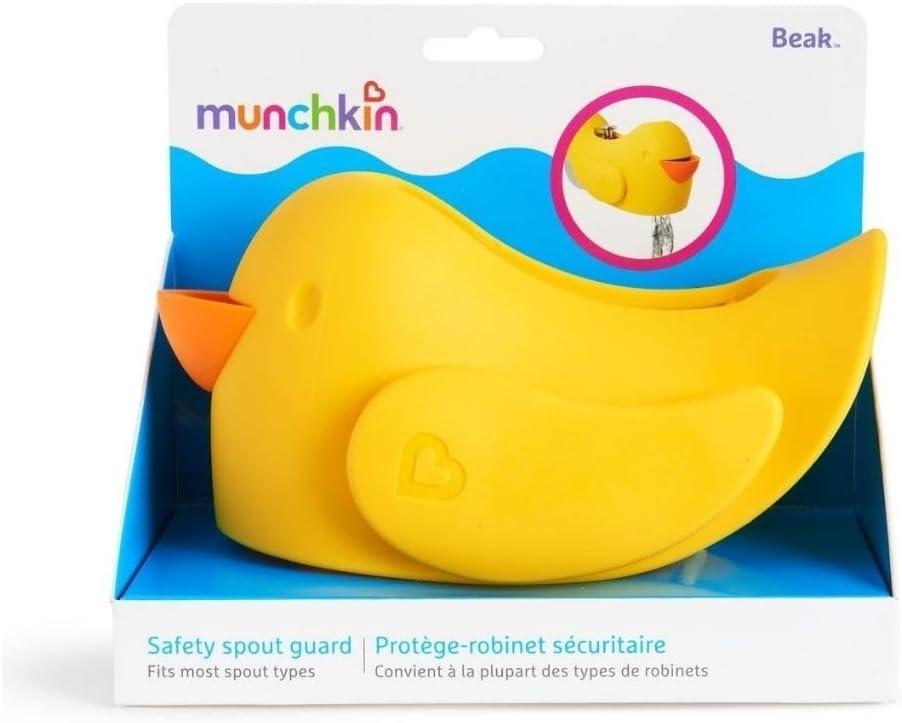imageMunchkin Beak Bath Spout Cover Safety Guard with Builtin bubble bath dispenser Yellow1 Count Pack of 1