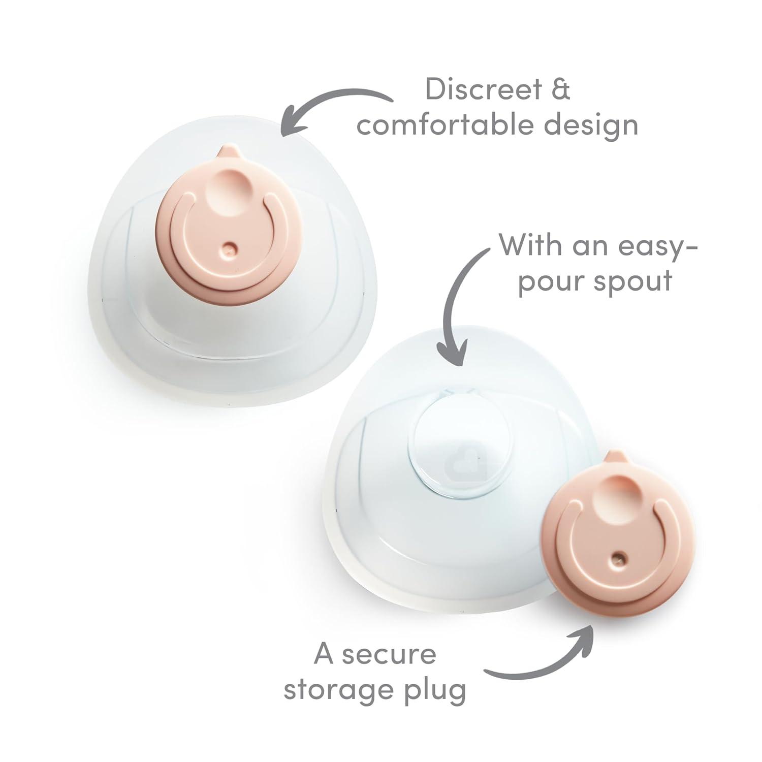 imageMunchkin Breast Milk Collector Cups with Storage Plug Food Grade Silicone BPA Free 15 Ounces Each  Discreet ampamp Comfortable Leak Free Breastfeeding Essential for Postpartum Moms 2 Pack
