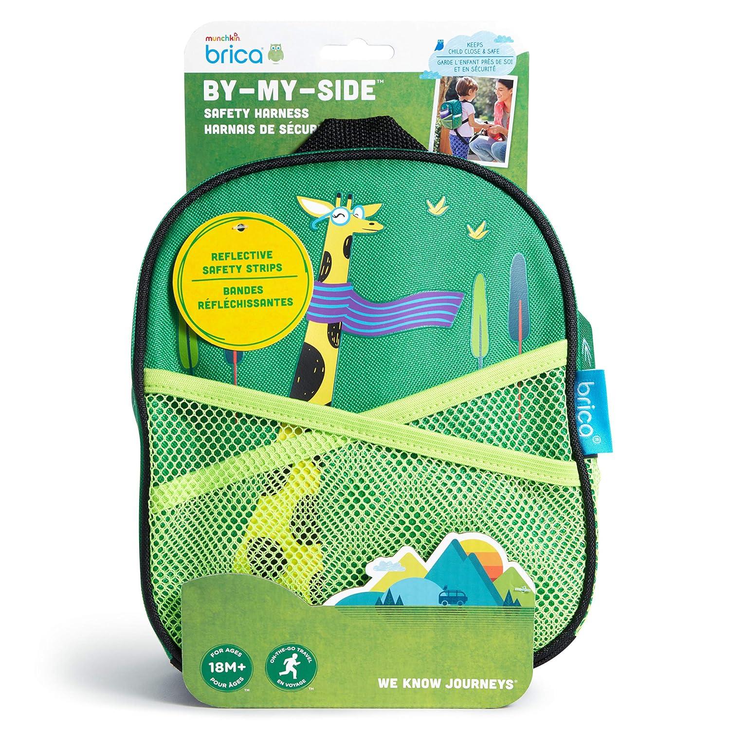 imageMunchkin Brica ByMySide Toddler Safety Harness Backpack with Leash Giraffe GreenGiraffe
