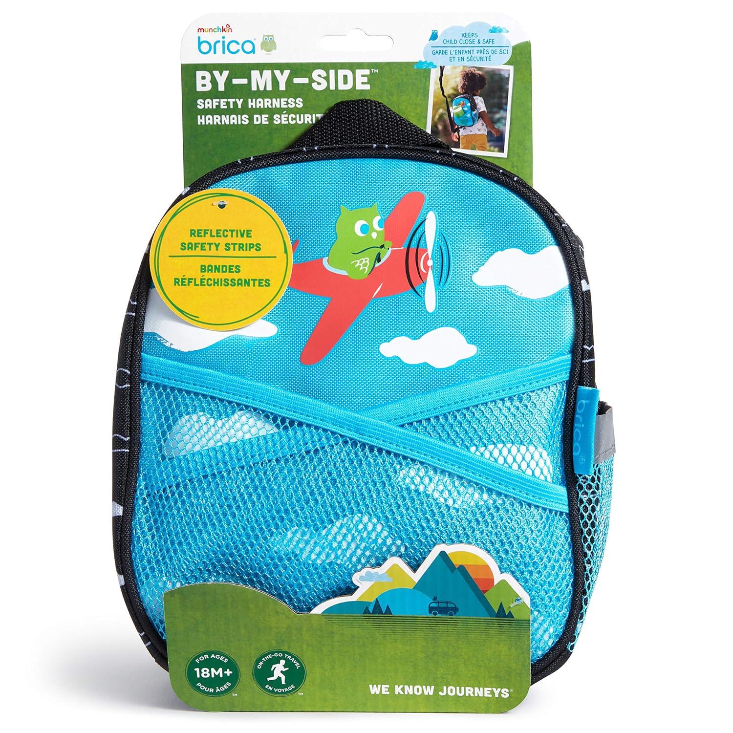 imageMunchkin Brica ByMySide Toddler Safety Harness Backpack with Leash Giraffe GreenOwl