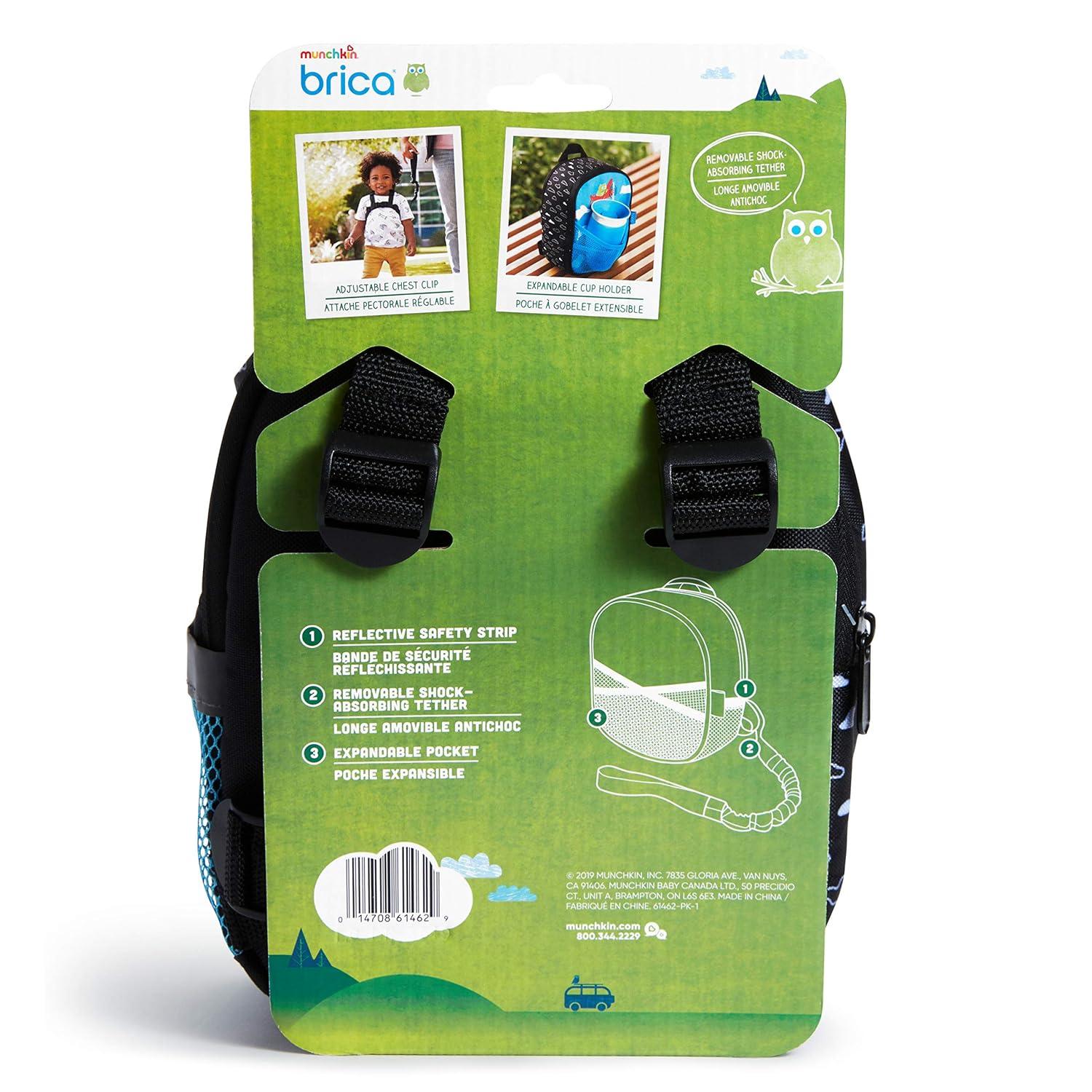 imageMunchkin Brica ByMySide Toddler Safety Harness Backpack with Leash Giraffe GreenOwl