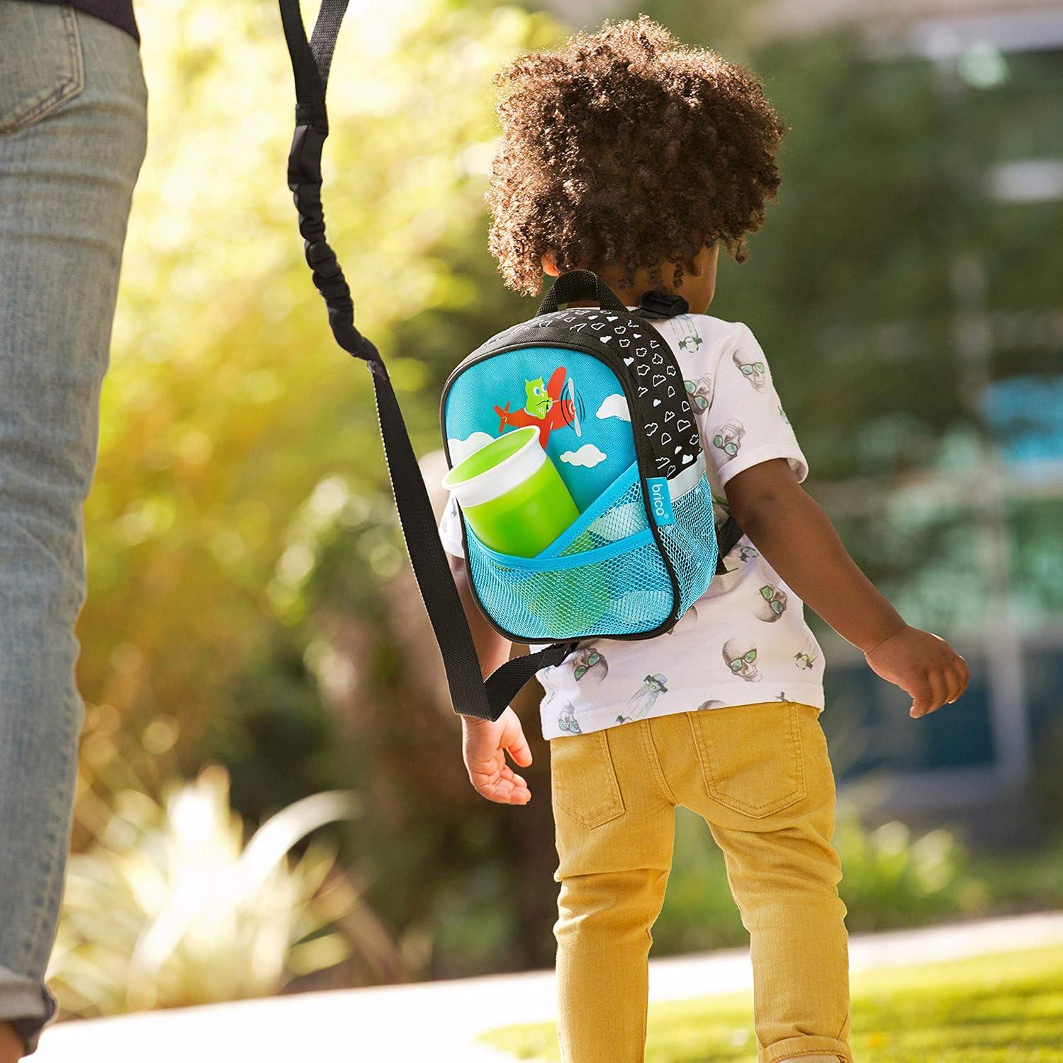 imageMunchkin Brica ByMySide Toddler Safety Harness Backpack with Leash Giraffe GreenOwl