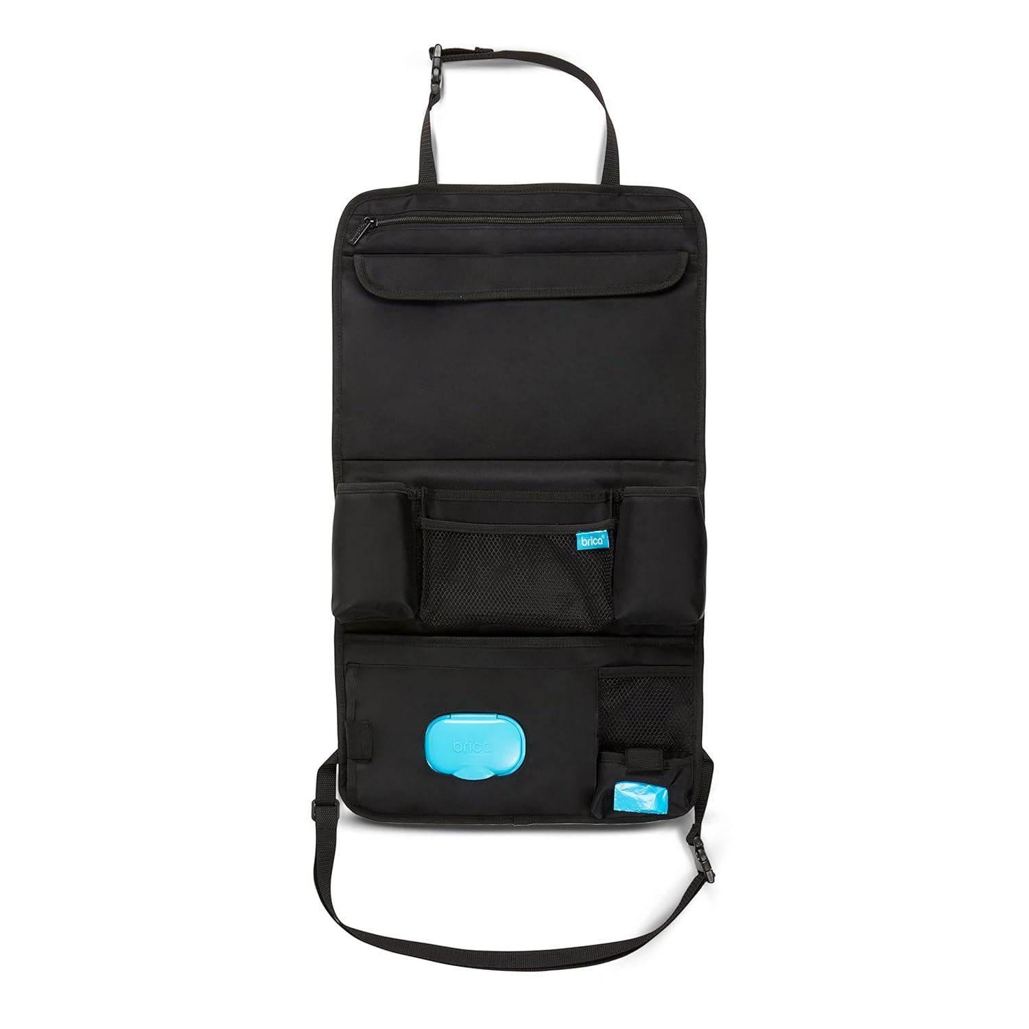 imageMunchkin Brica Car Backseat Organizer with Tablet Holder and Wipes Case Black