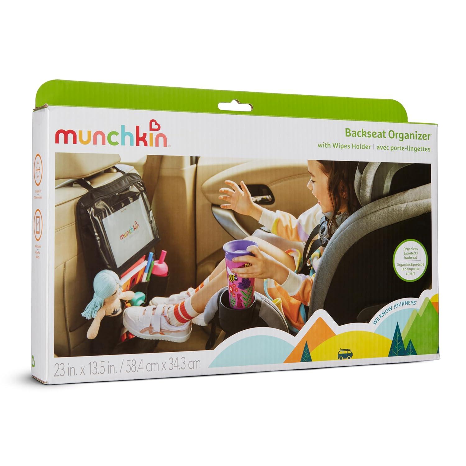 imageMunchkin Brica Car Backseat Organizer with Tablet Holder and Wipes Case Black