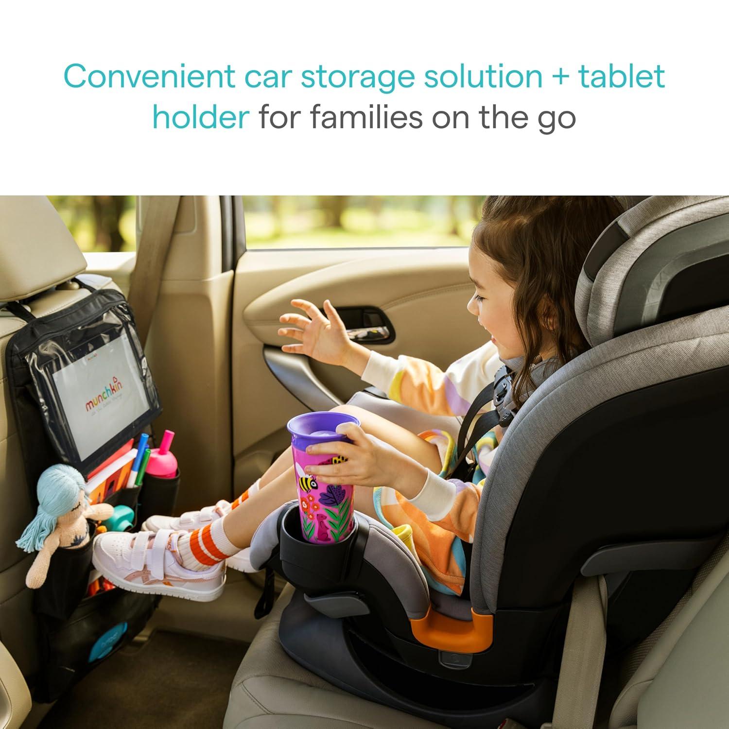 imageMunchkin Brica Car Backseat Organizer with Tablet Holder and Wipes Case Black