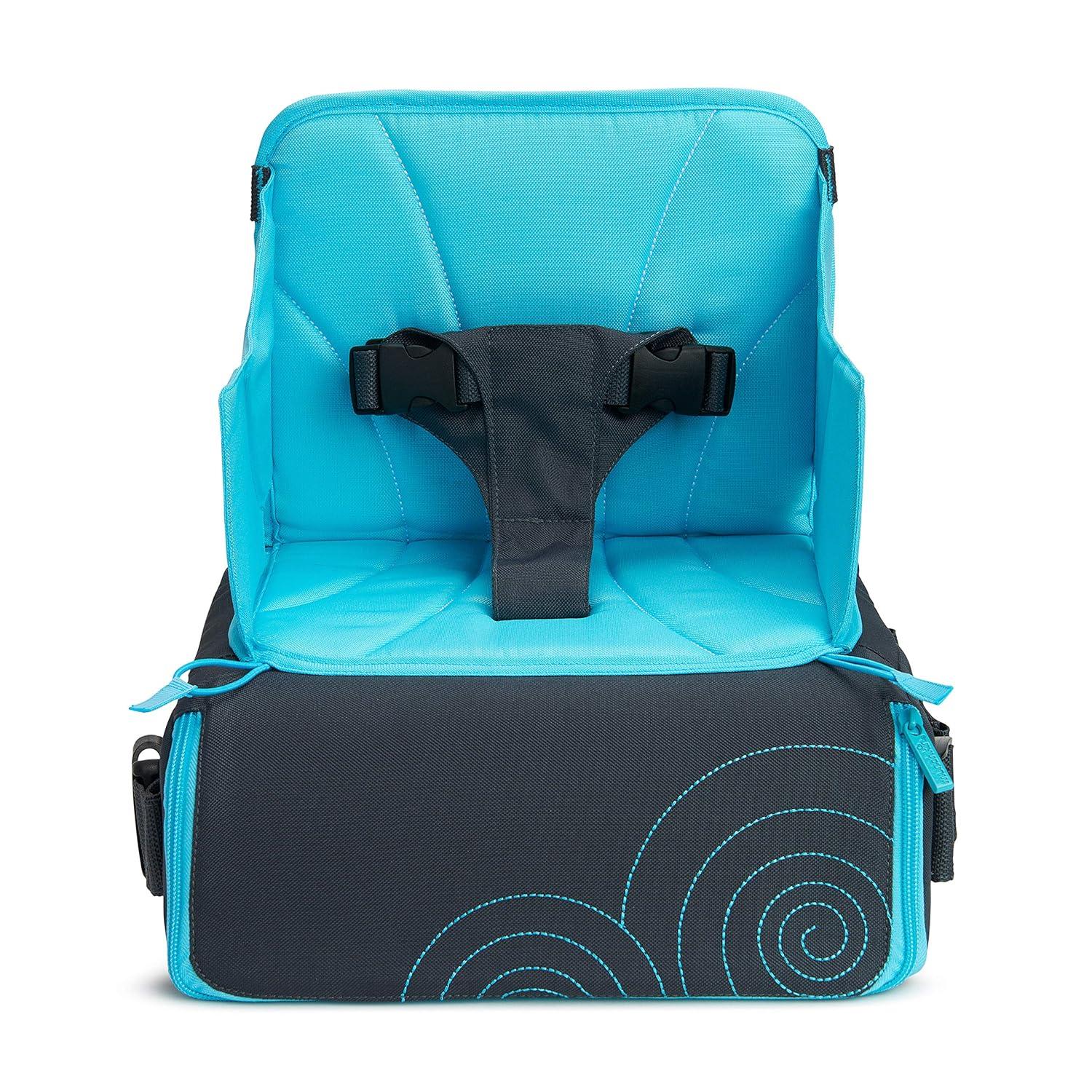 imageMunchkin Brica Go Boost Toddler Booster Seat for Dining Table Great for Travel BlueGreyBlue