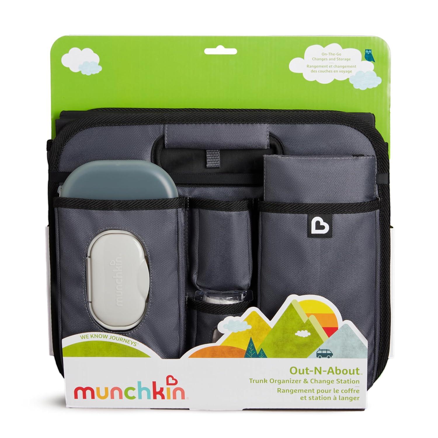 imageMunchkin Brica OutnAbout Trunk and Car Organizer with Diaper Changing Station Collapsible Grey
