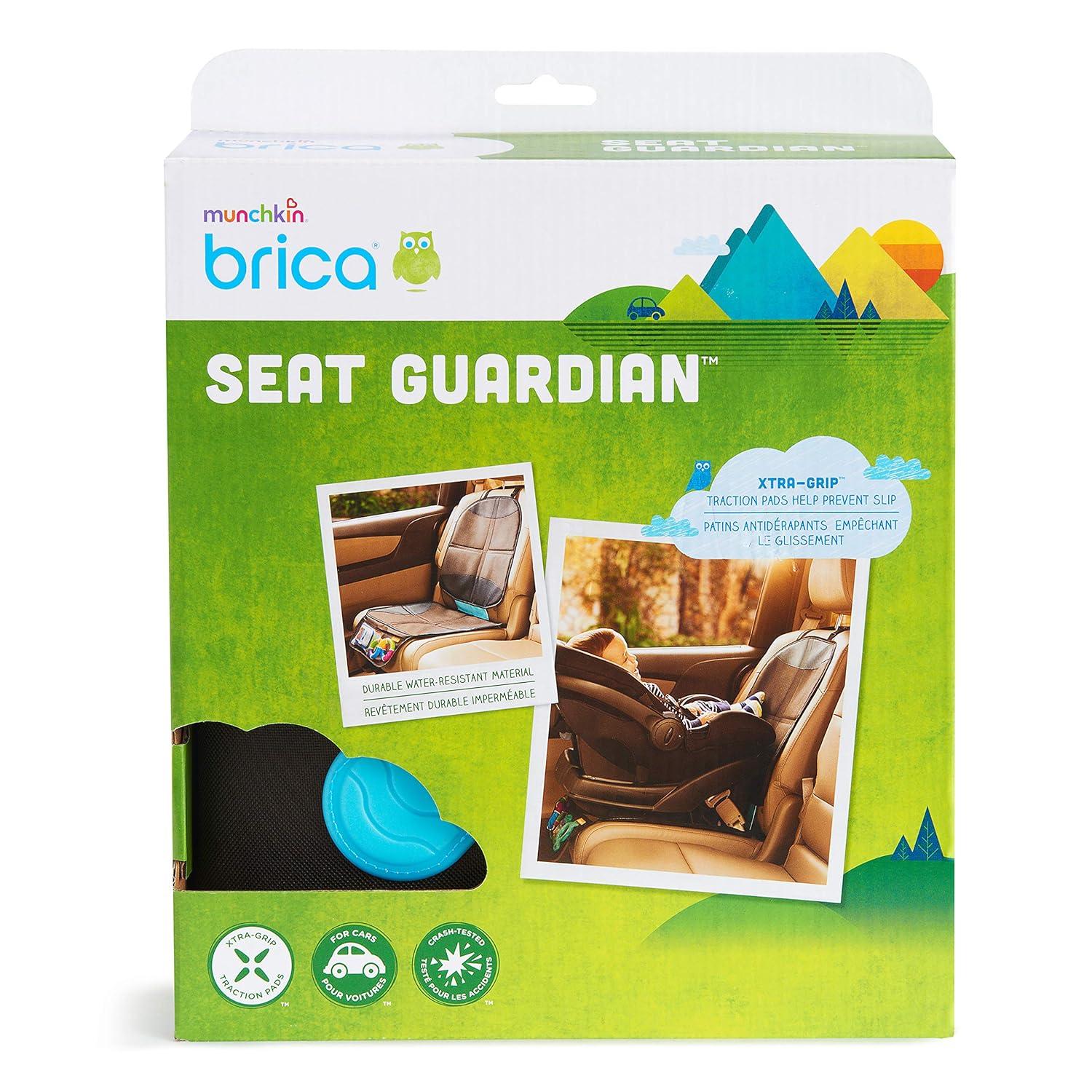 imageMunchkin Brica Seat Guardian Child Car Seat Protector Includes Storage Pocket BlackBrown