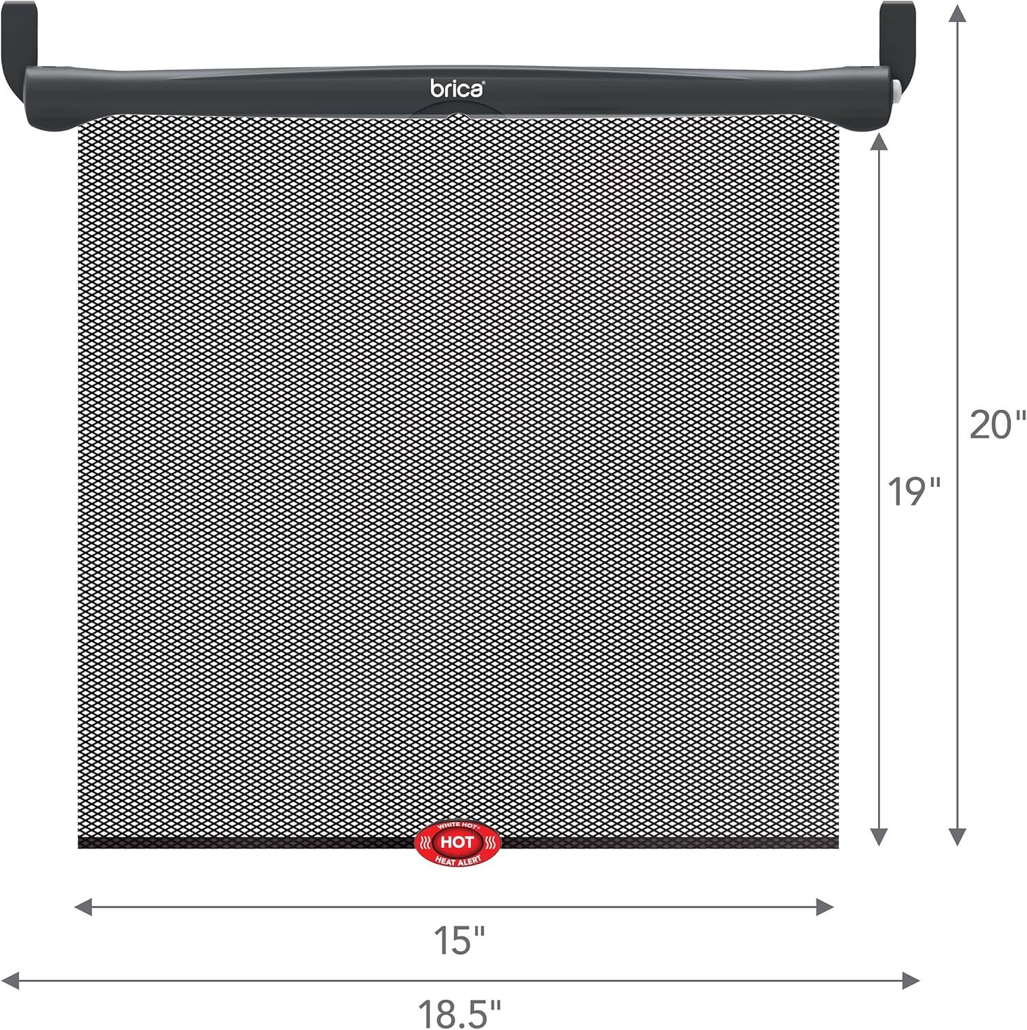 imageMunchkin Brica Sun Safety Car Window Shade with Heat Alert Helps Block UVAUVB Rays 2 Pack BlackCar Window Roller Shade