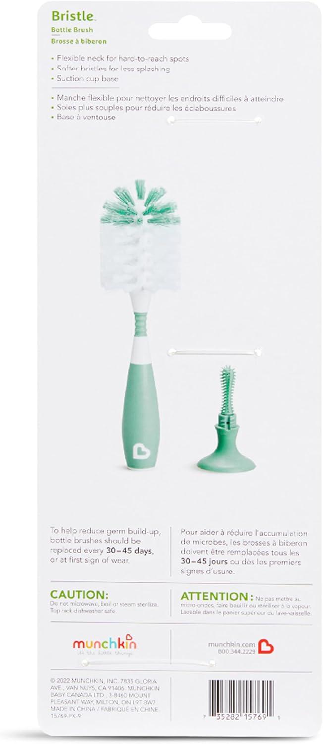 imageMunchkin Bristle Bottle Brush Grey 2 PackSage and White