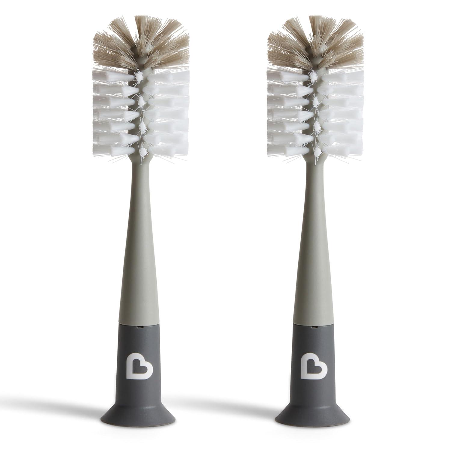 imageMunchkin Bristle Bottle Brush Modern Design 2 Pack GreyGray