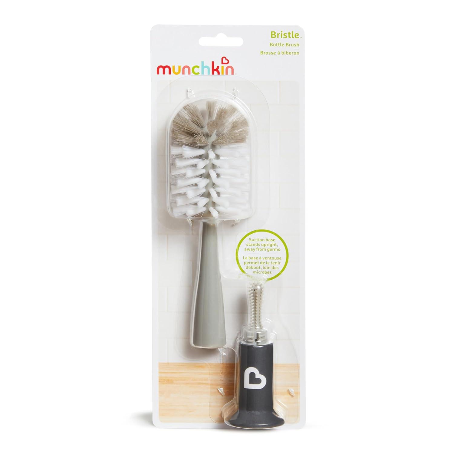 imageMunchkin Bristle Bottle Brush Modern Design 2 Pack GreyGray