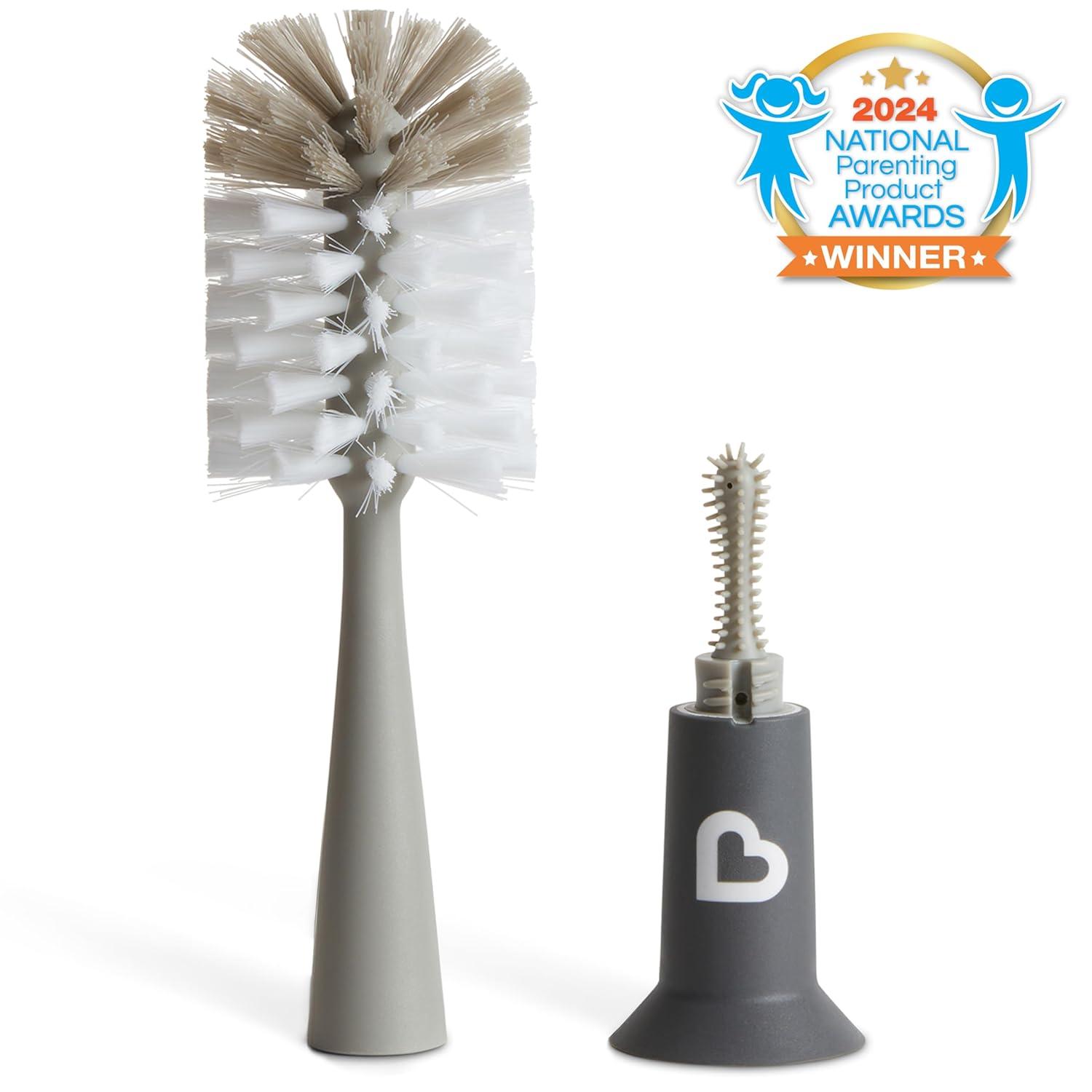 imageMunchkin Bristle Bottle Brush Modern Design 2 Pack GreyGray