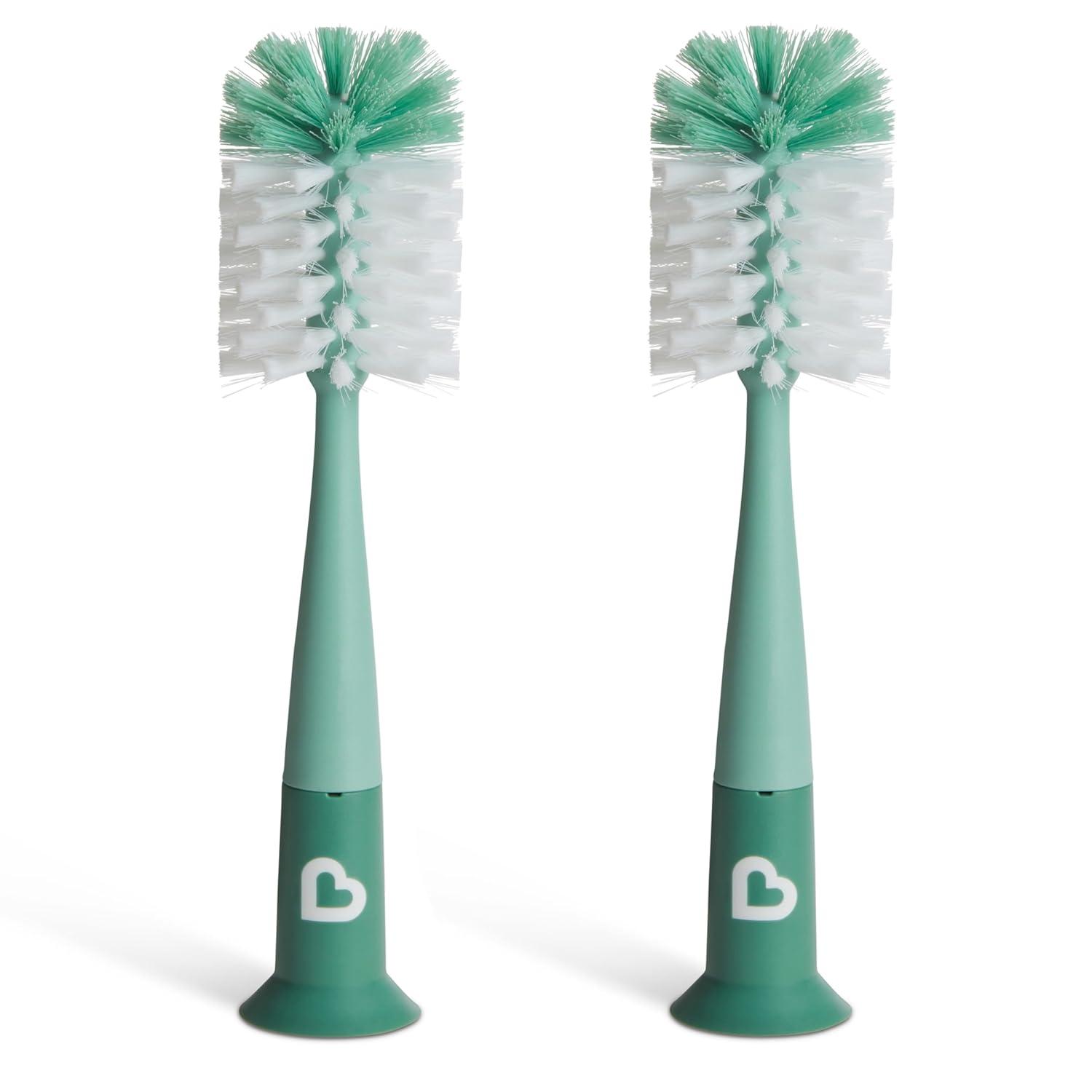 imageMunchkin Bristle Bottle Brush Modern Design 2 Pack GreySage