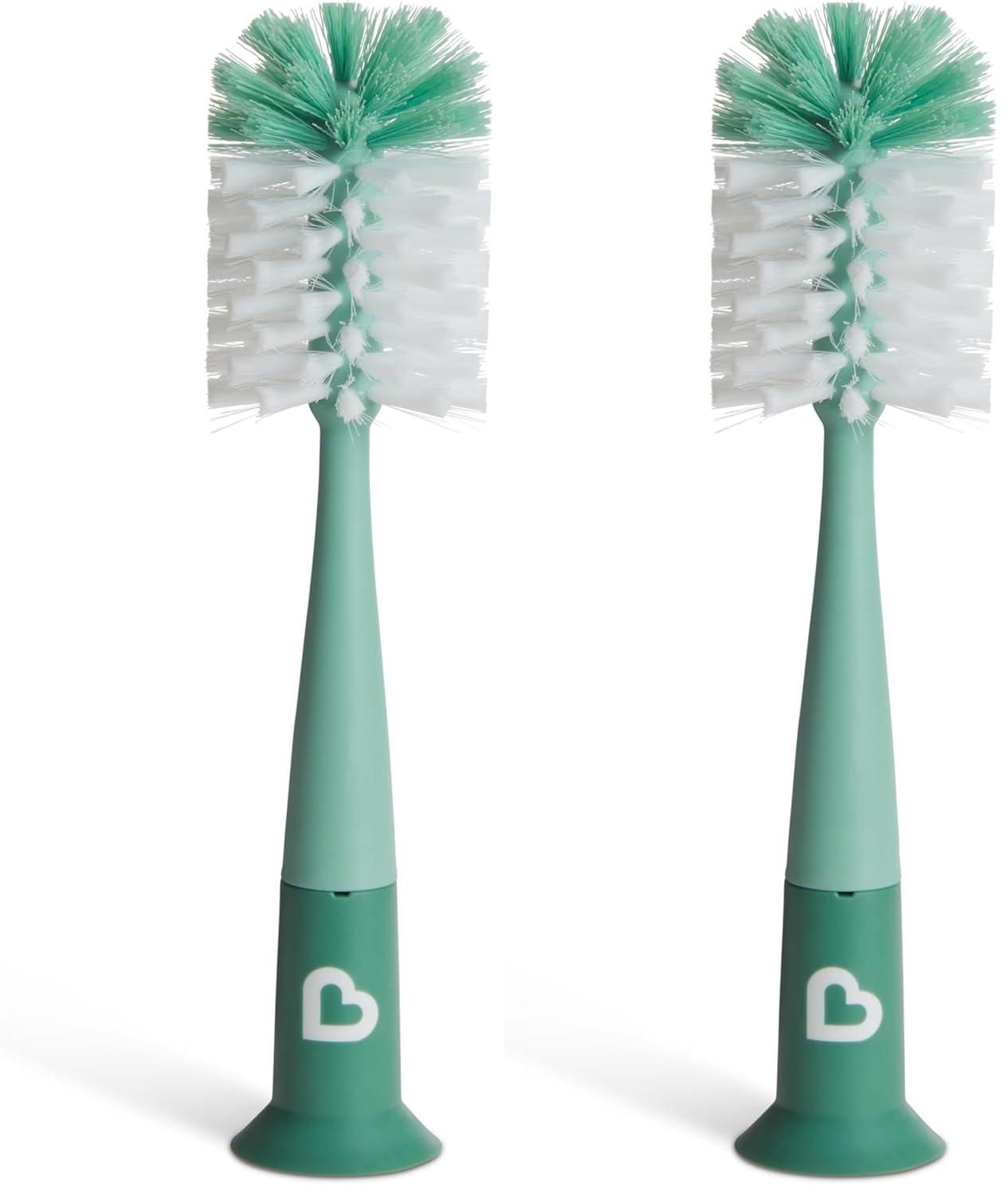 imageMunchkin Bristle Bottle Brush Modern Design 2 Pack GreySage