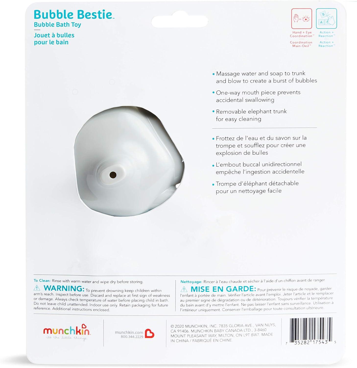 imageMunchkin Bubble Bestie Elephant Bubbler Baby and Toddler Bath Toy1 Count Pack of 2