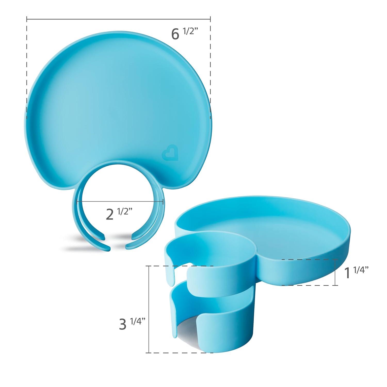 imageMunchkin Carseat Tray  Toddler Travel ampamp Road Trip Accessory for MessFree Snacking in The Car GreyBlue