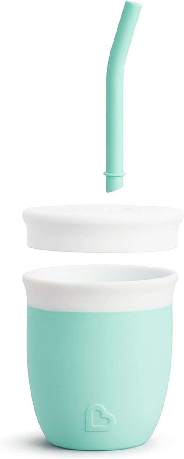 imageMunchkin Cest Silicone Open Training Cup with Straw for Babies and Toddlers 6 Months 4 Ounce MintMint